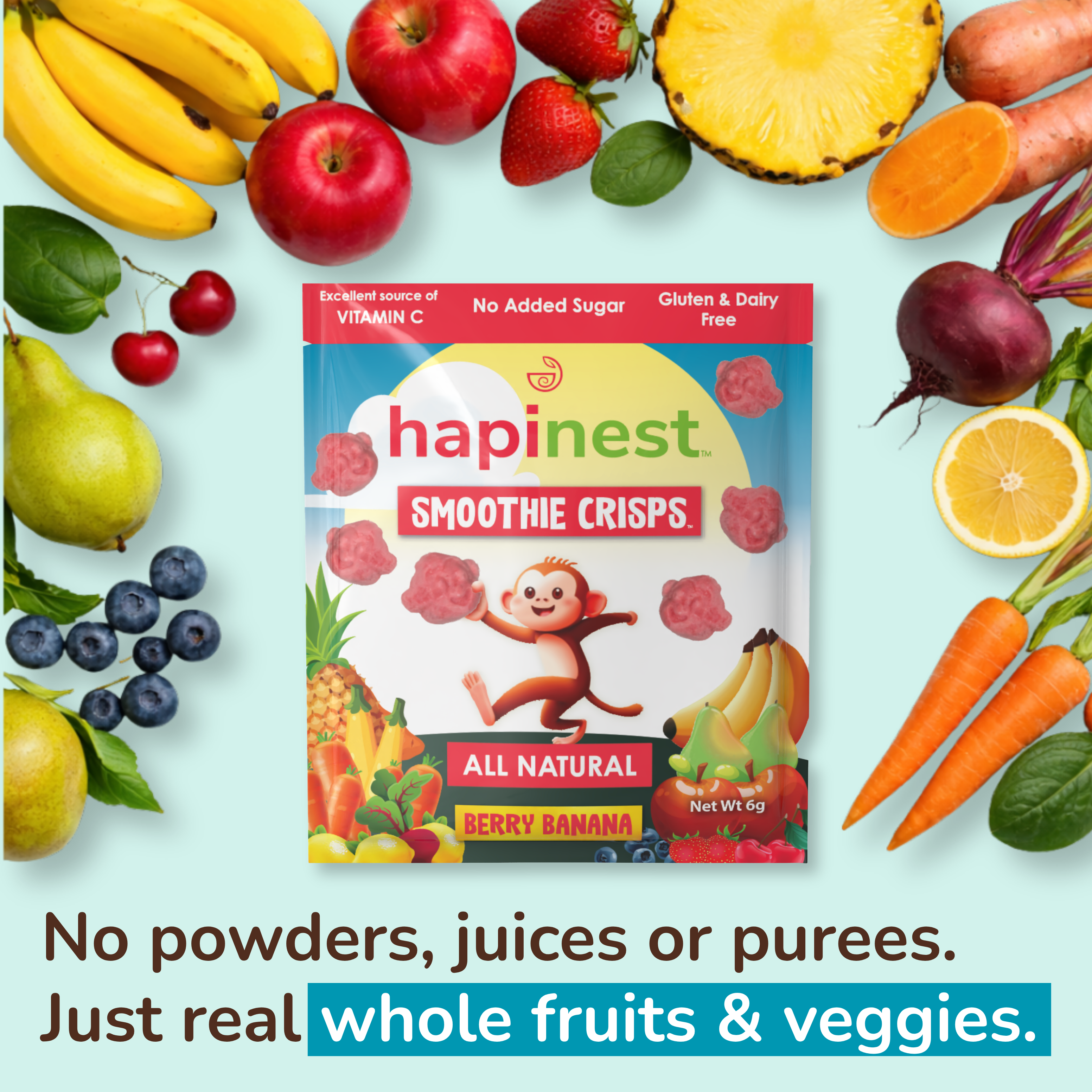 Hapinest Snacks Berry Banana