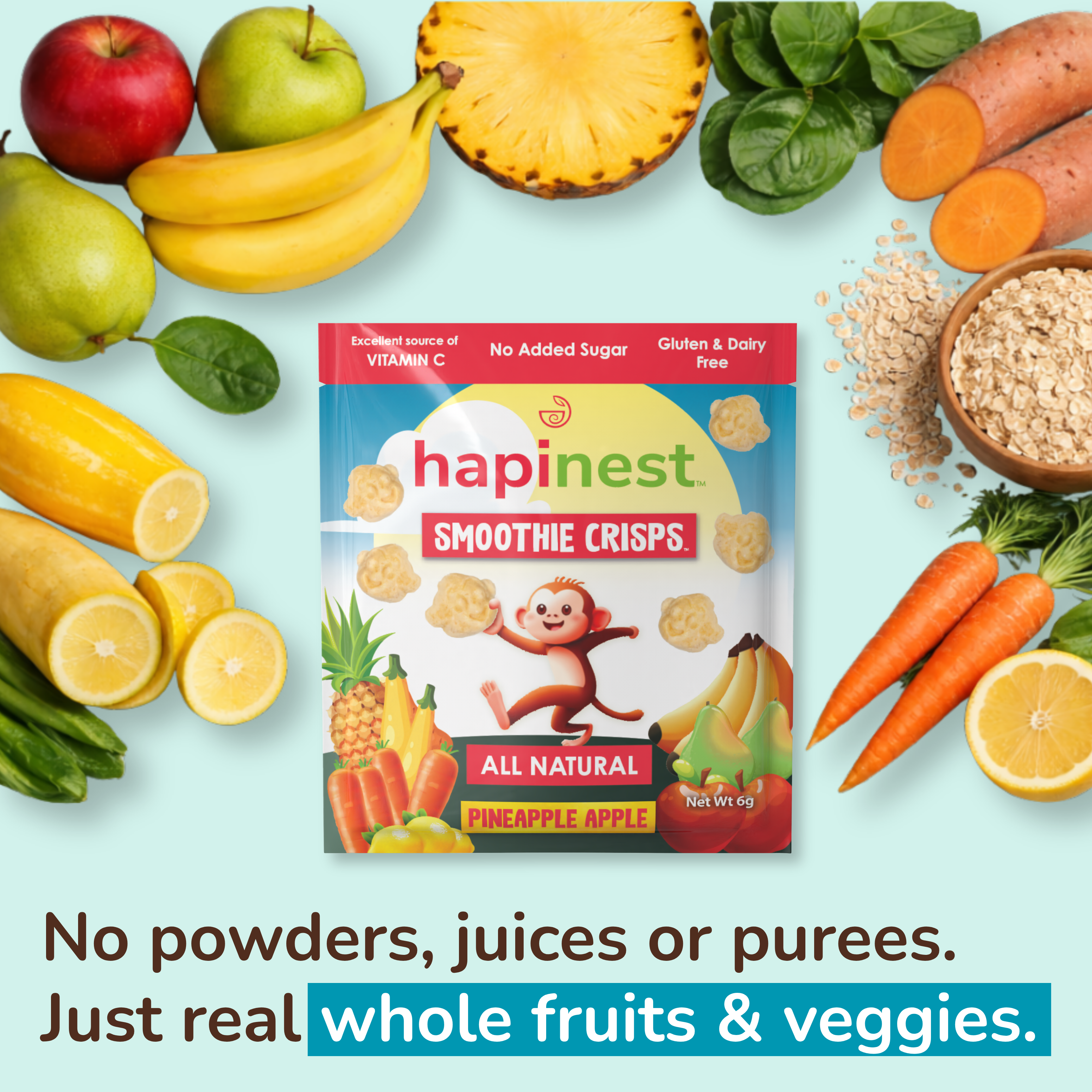 Hapinest Snacks Pineapple Apple