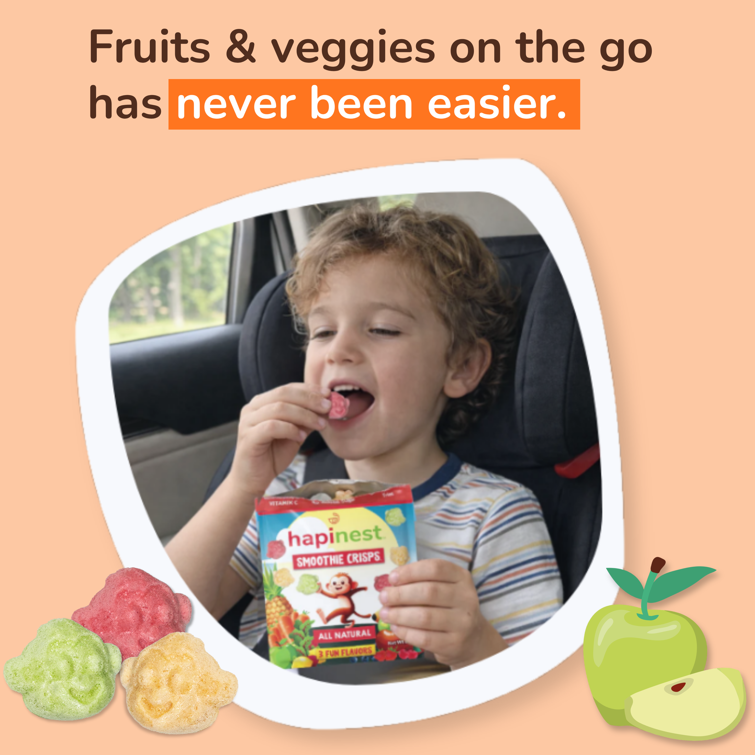 Hapinest Snacks 3 Fun Flavors