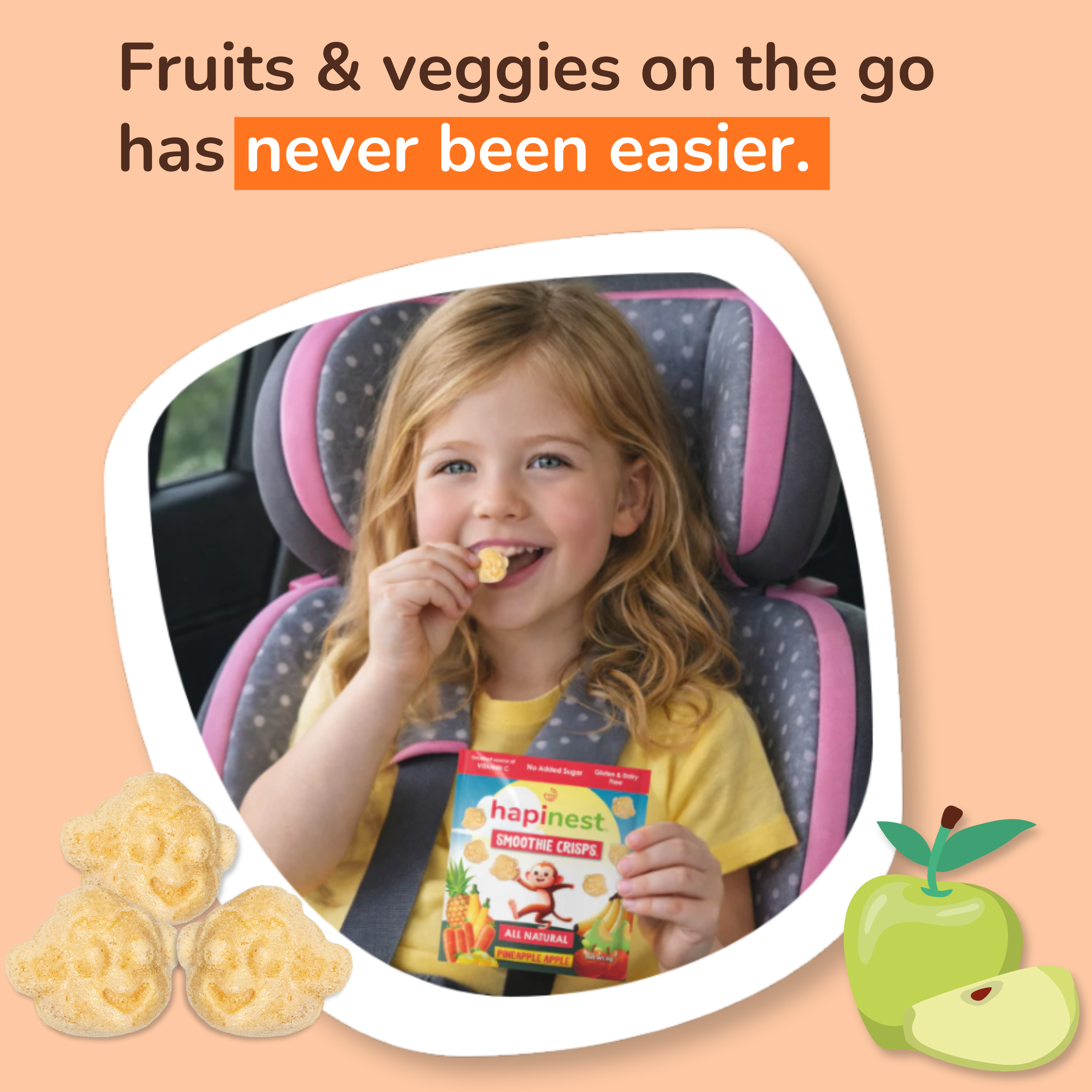 Hapinest Snacks Pineapple Apple
