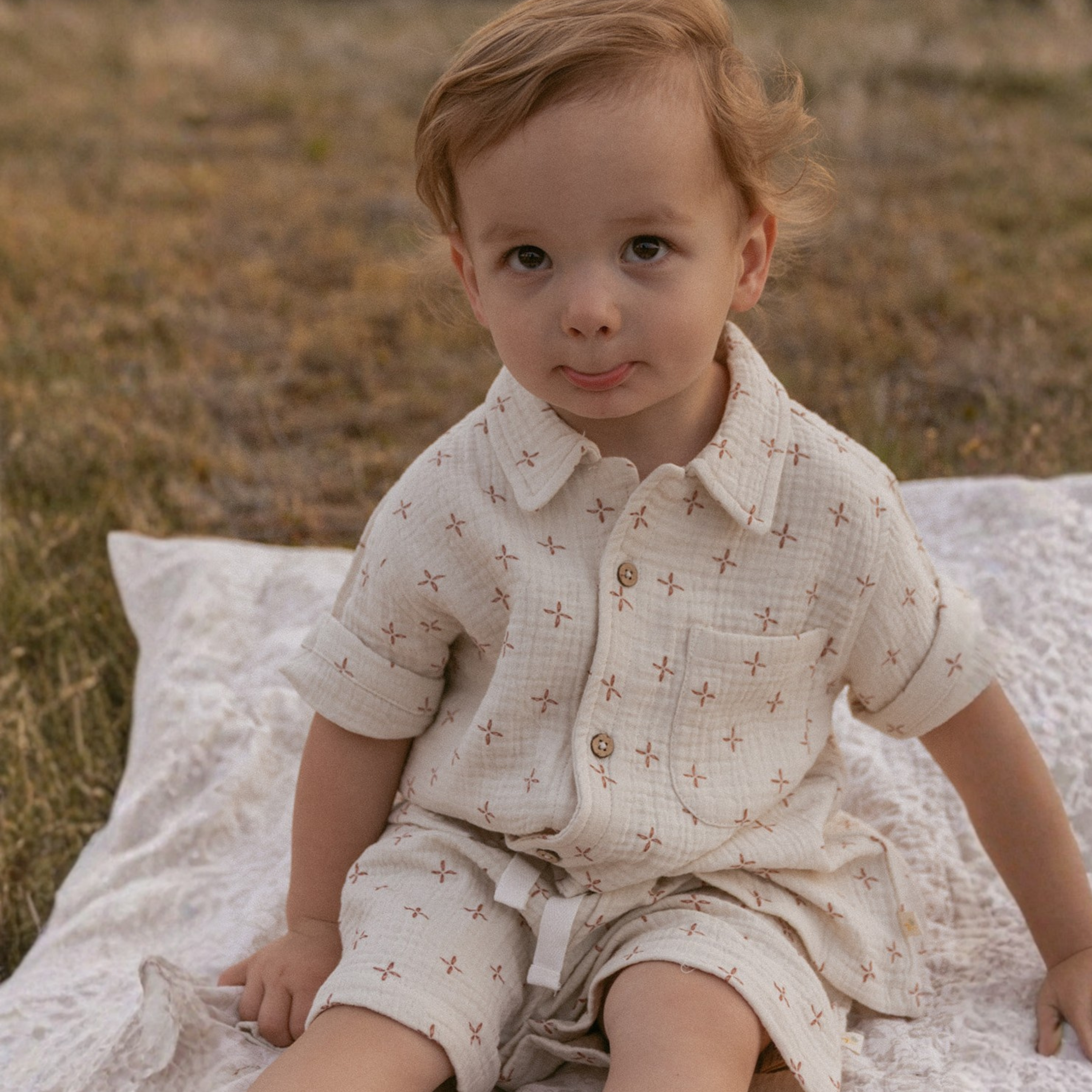 Makemake Organics - Organic Shirt & Shorts Set - Cross