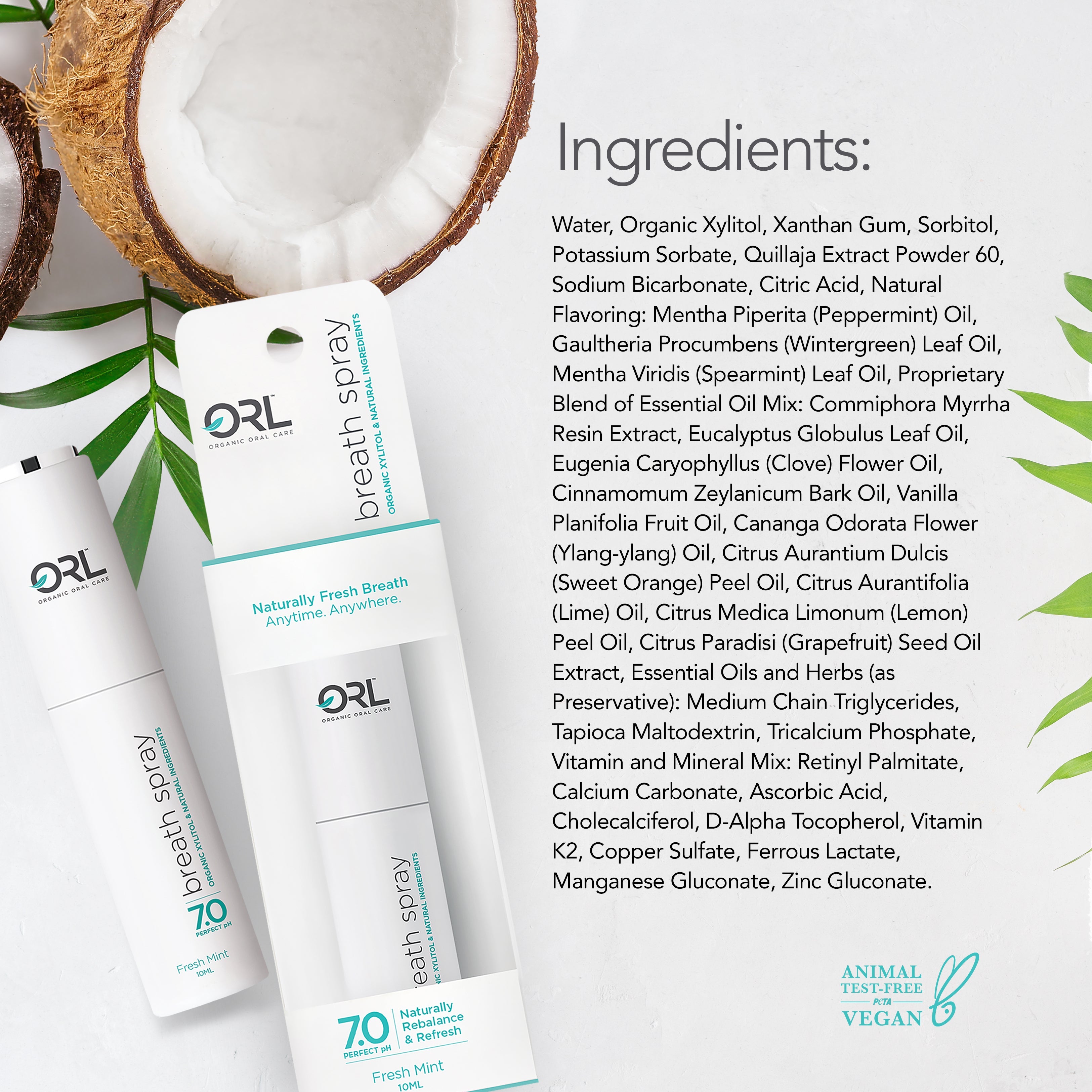 ORL Fresh Mint Breath Spray - 3-Pack