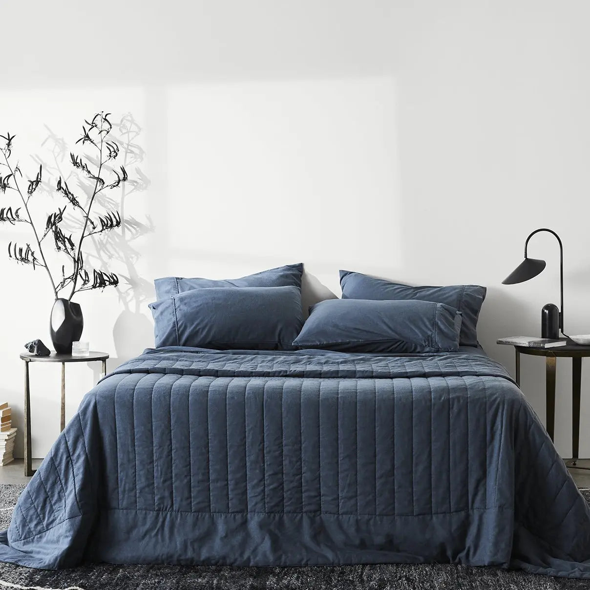Ettitude Linen+ Bamboo Quilted Coverlet