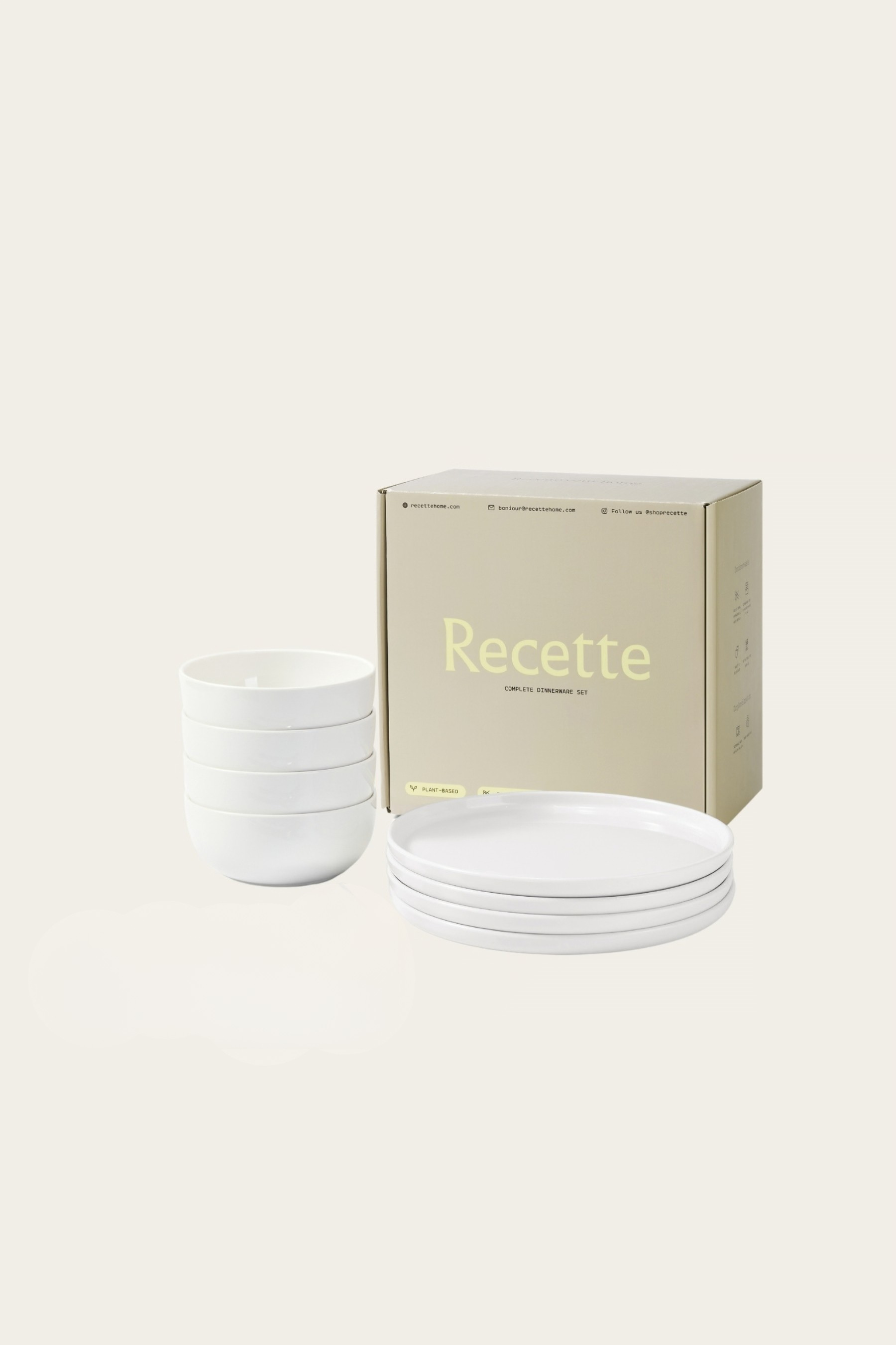 Recette Plate and Bowl Set | Ivory