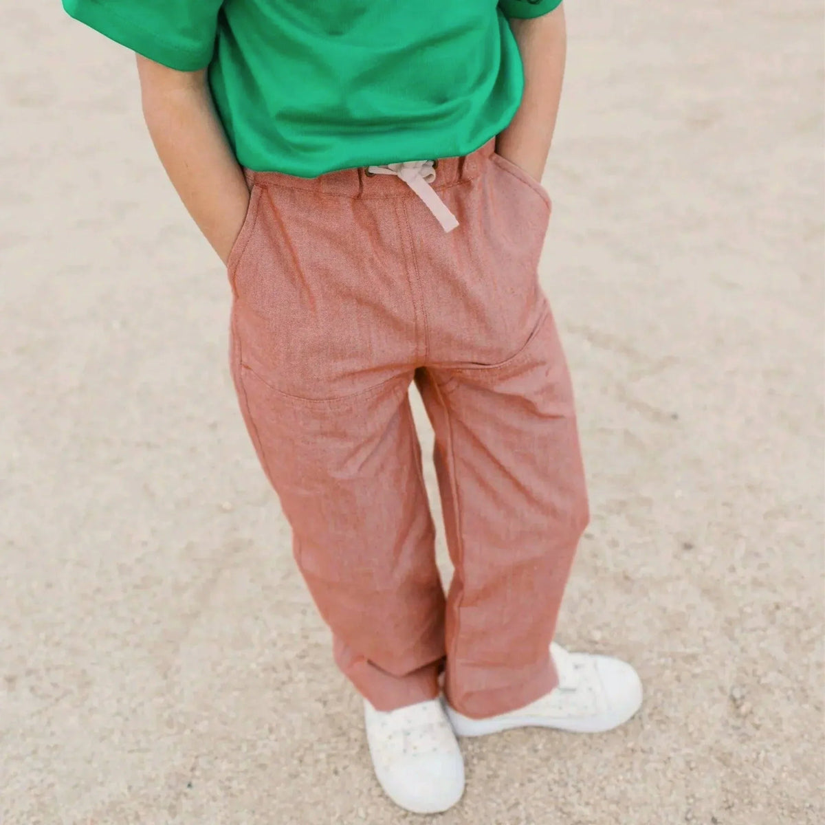 Jackalo - Jules Pants - Orange Chambray - Organic Cotton