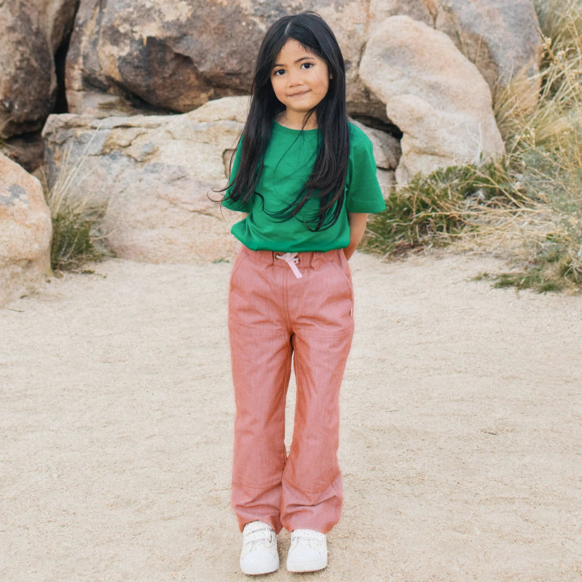 Jackalo - Jules Pants - Orange Chambray - Organic Cotton