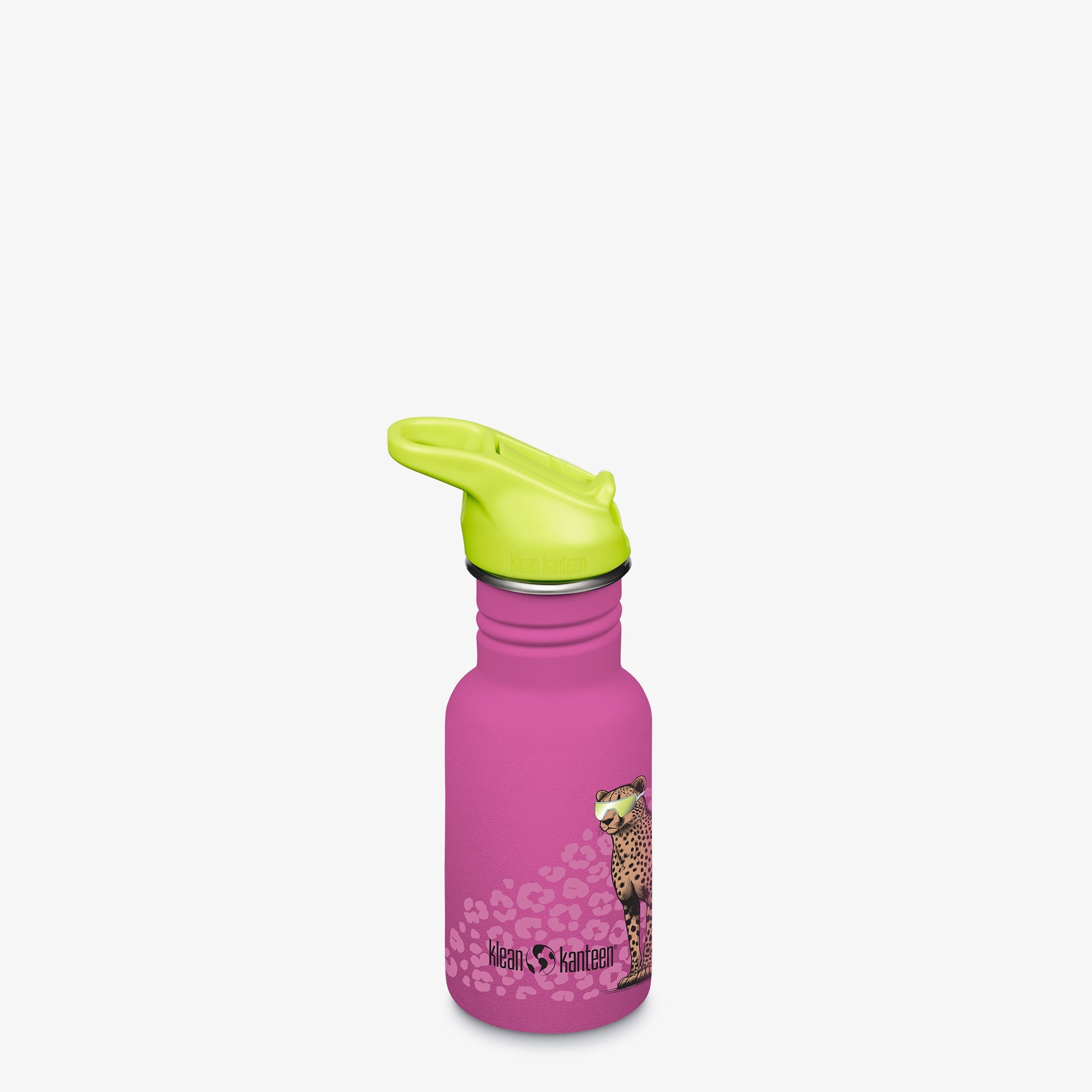 Klean Kanteen 12 oz Classic Kid's Water Bottle with Flip Seal Sport Cap and Straw