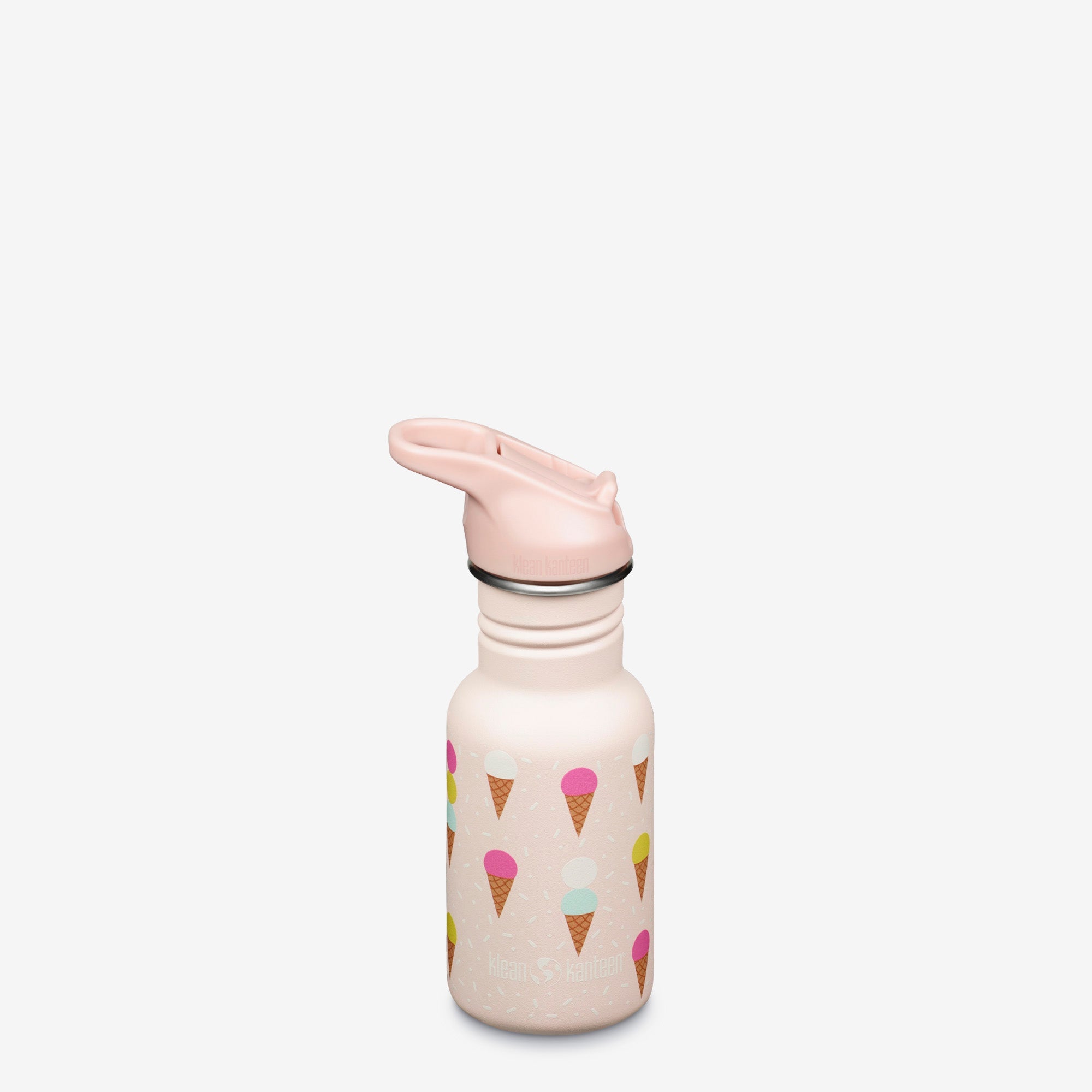 Klean Kanteen 12 oz Classic Kid's Water Bottle with Flip Seal Sport Cap and Straw
