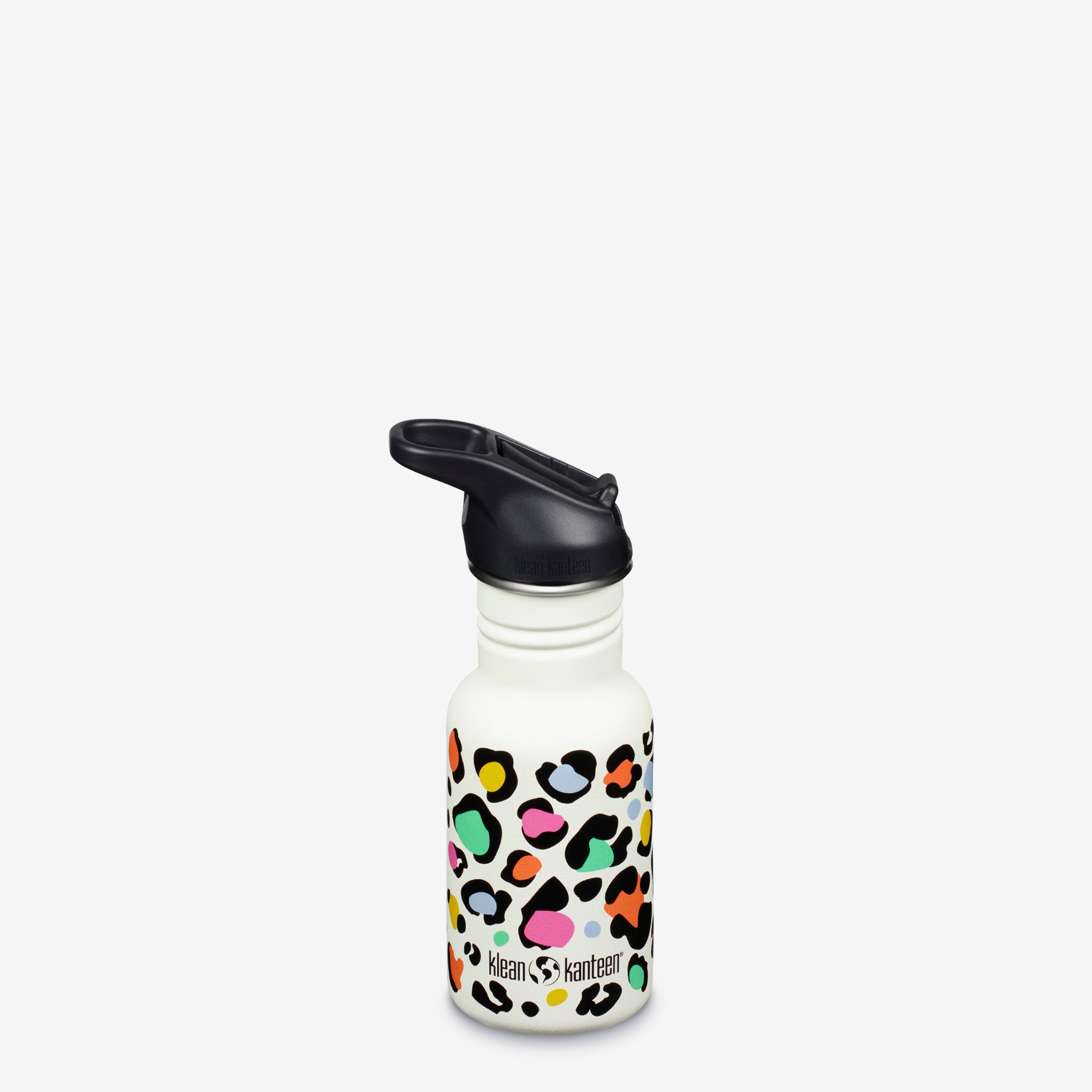 Klean Kanteen 12 oz Classic Kid's Water Bottle with Flip Seal Sport Cap and Straw