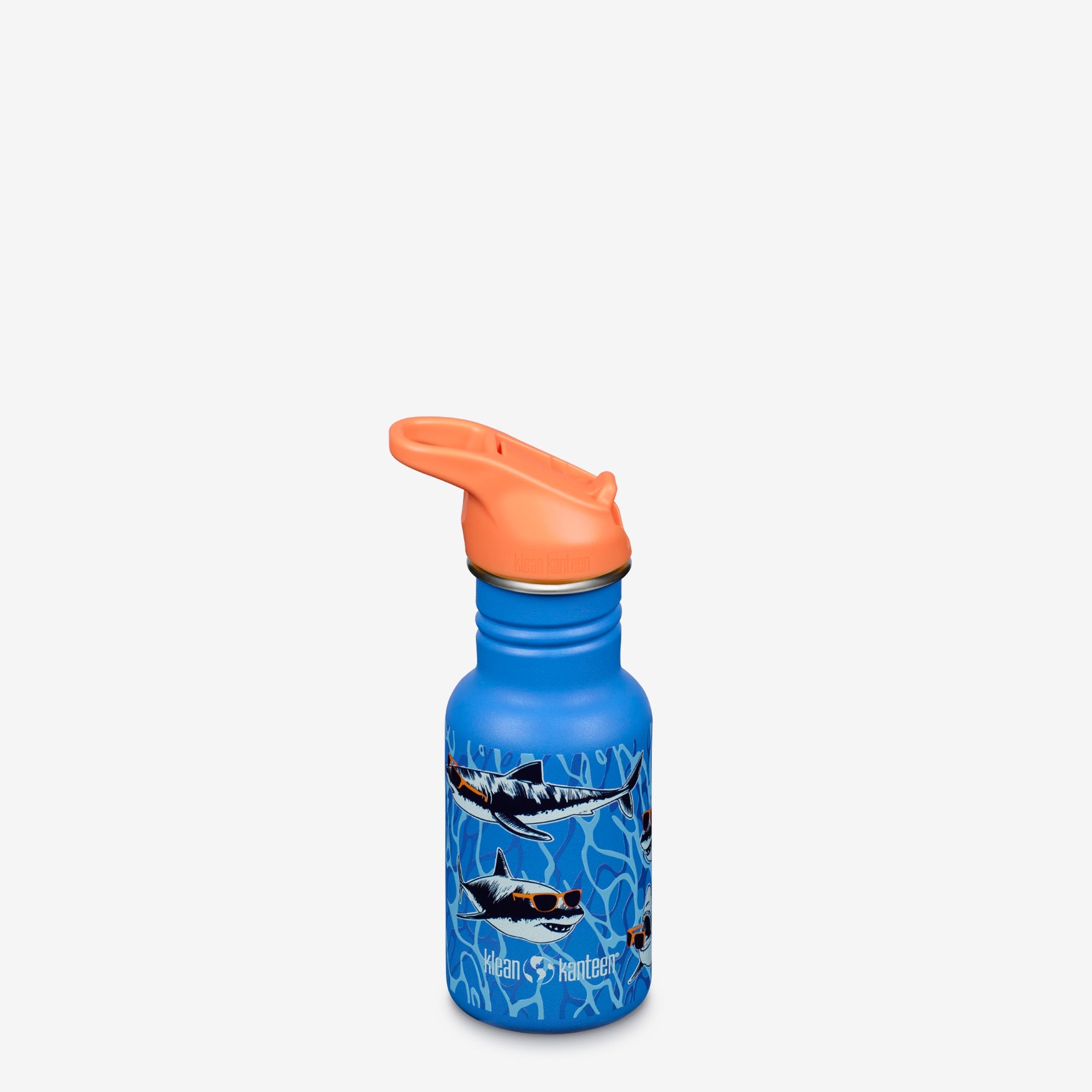 Klean Kanteen 12 oz Classic Kid's Water Bottle with Flip Seal Sport Cap and Straw
