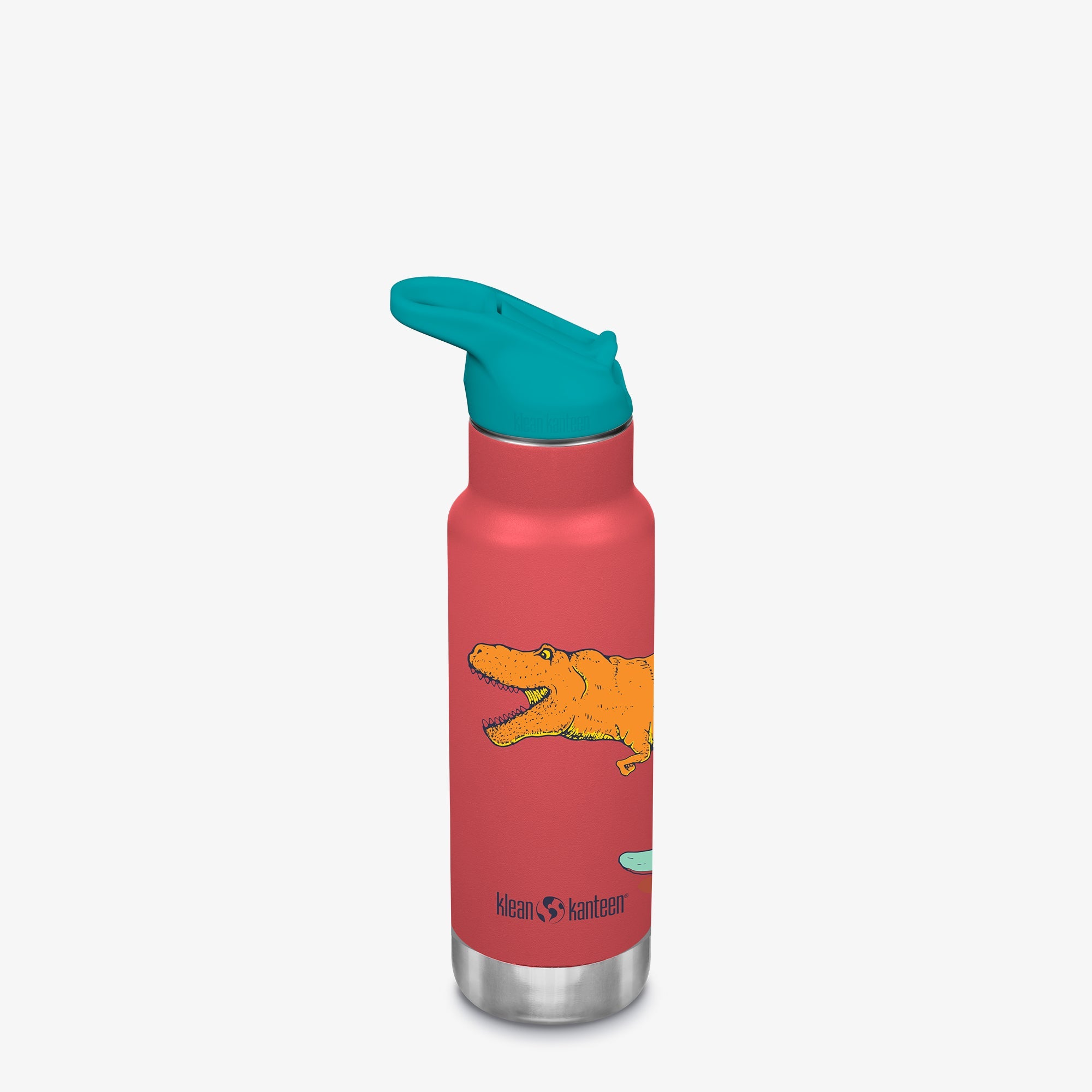 Klean Kanteen 12 oz Classic Kid's Insulated Water Bottle with Flip Seal Sport Cap and Straw