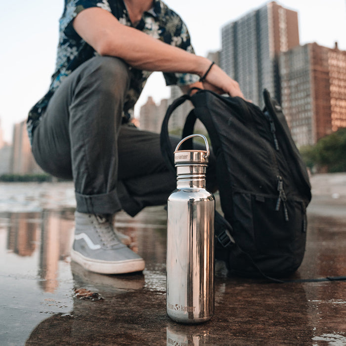 Klean Kanteen 27 oz Reflect Water Bottle with Bamboo Cap