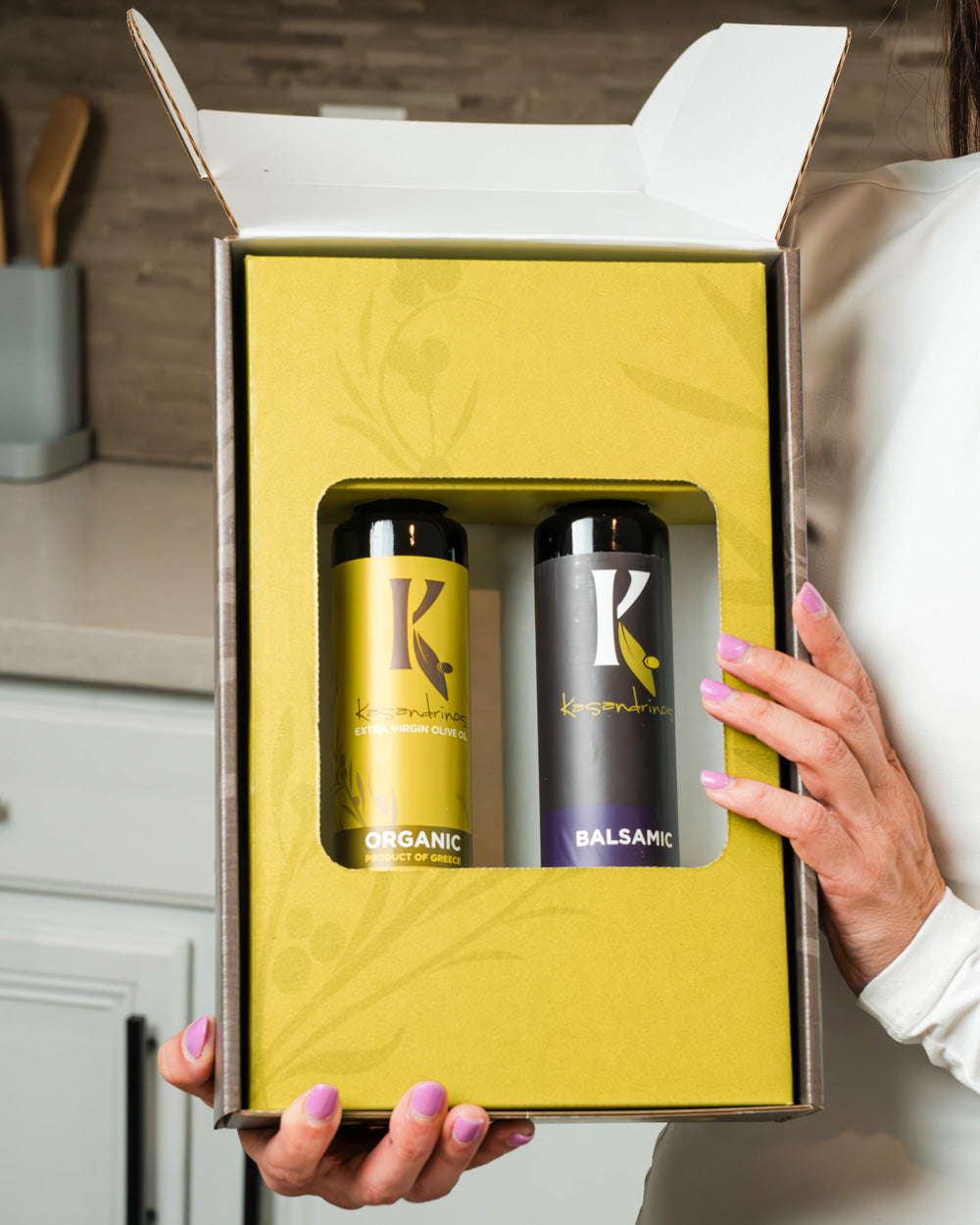 Kasandrinos International Gift Box - Organic EVOO & Vinegar