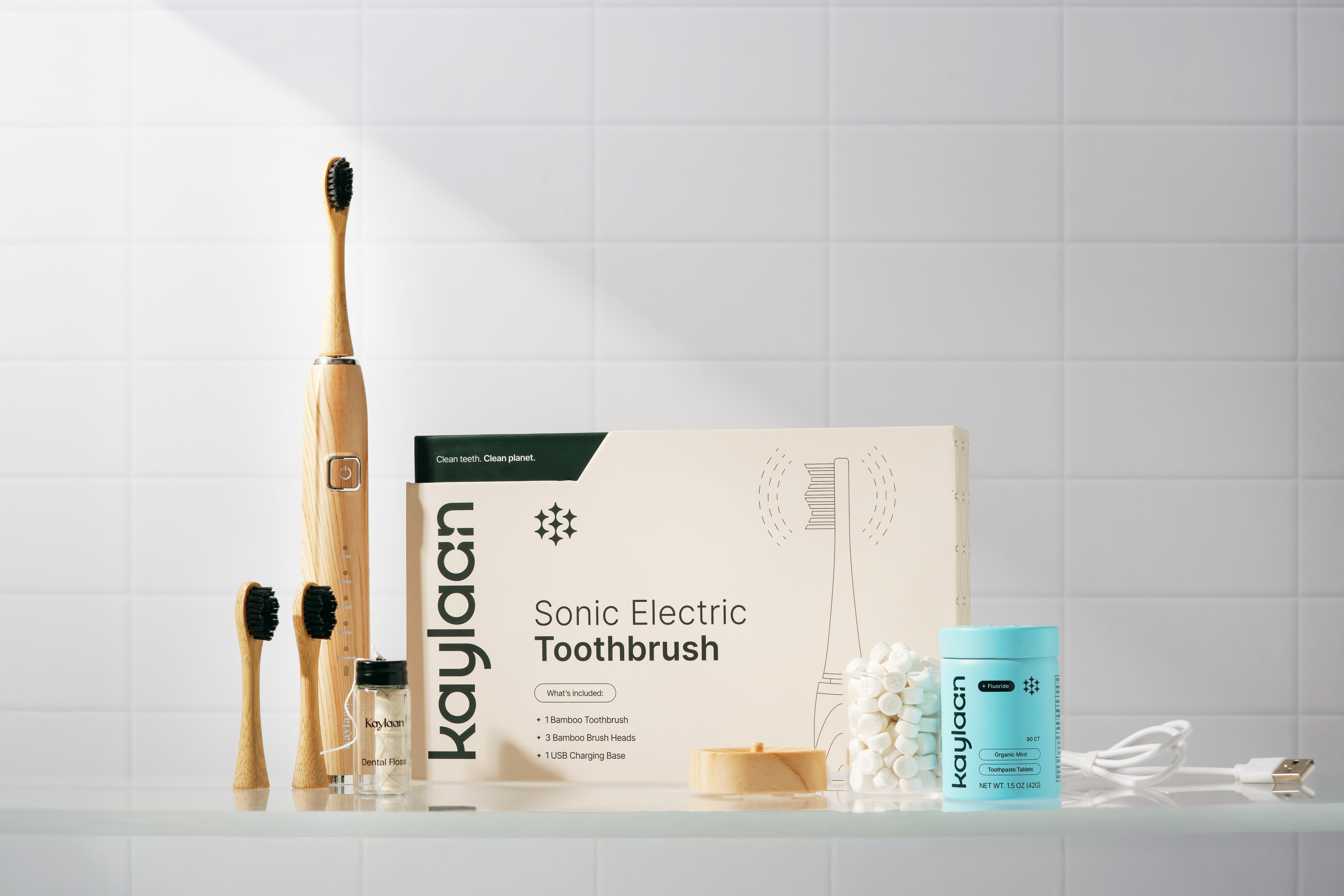 Kaylaan Bamboo Electric Toothbrush