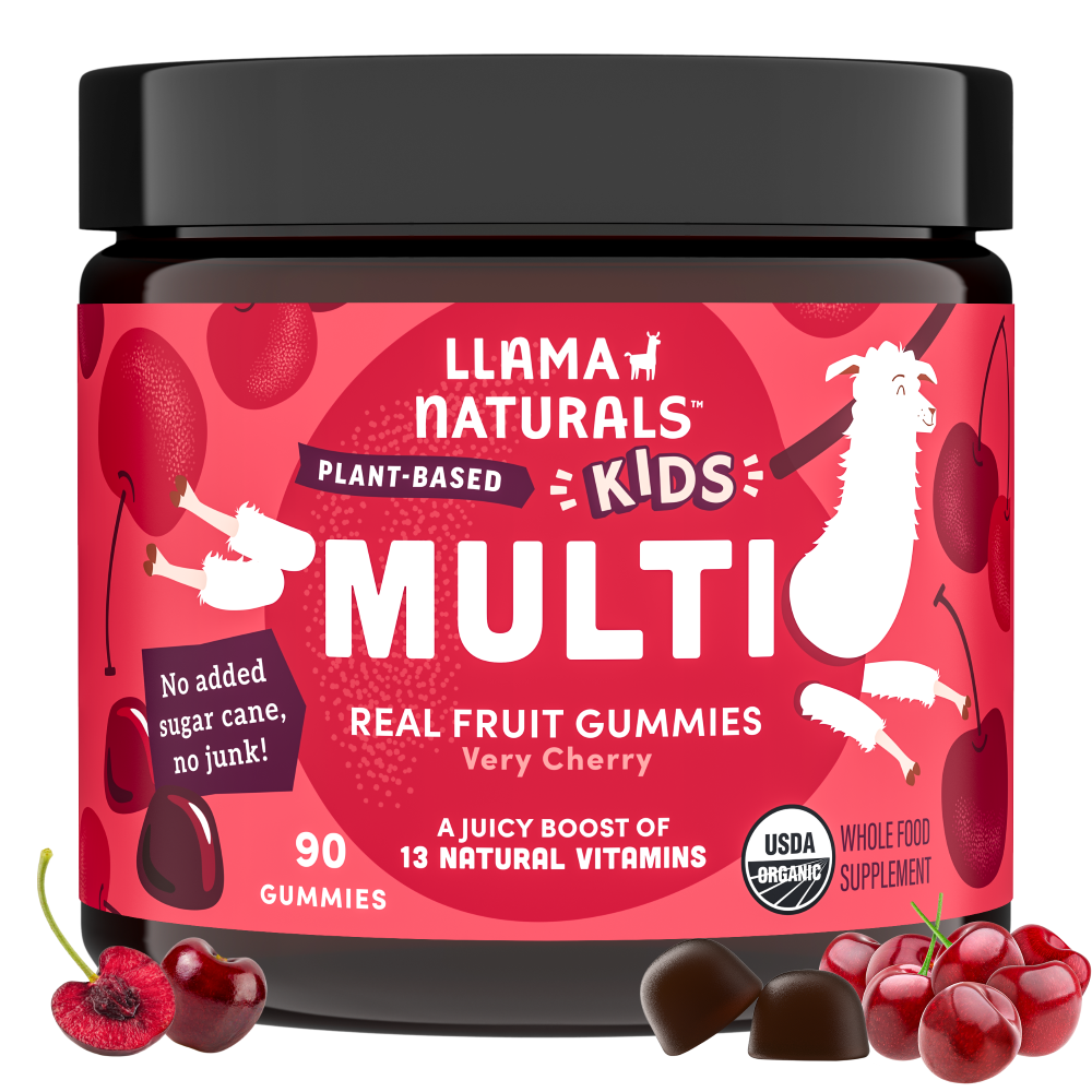 Llama Naturals Organic Kids Multivitamin - Cherry Gummies