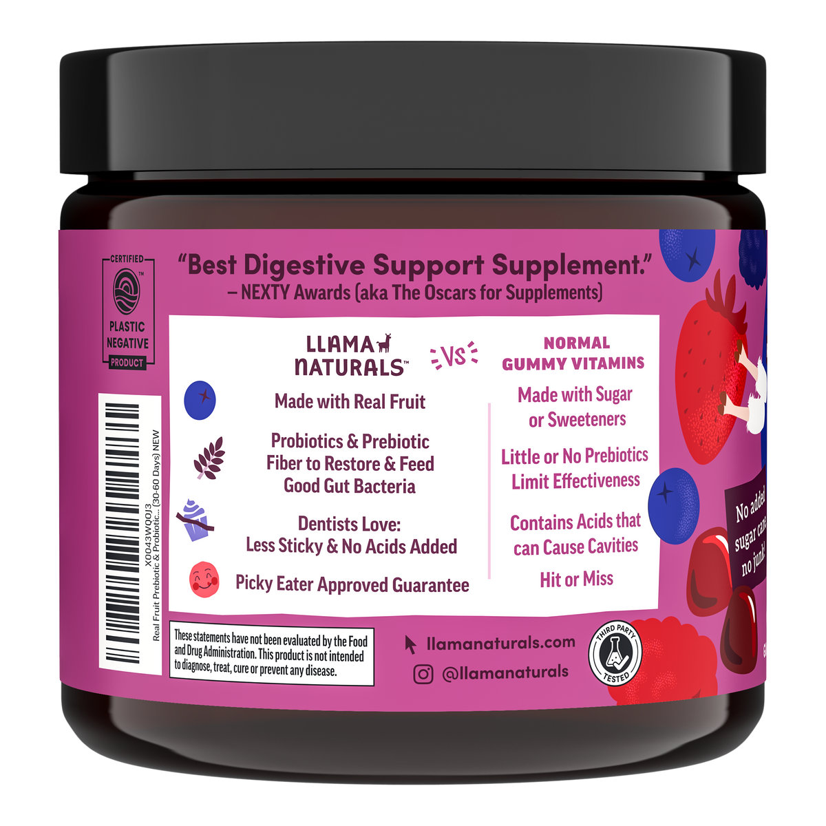 Llama Naturals Kids Gut & Immune Support Bundle – Pre & Probiotic + Elderberry Gummies