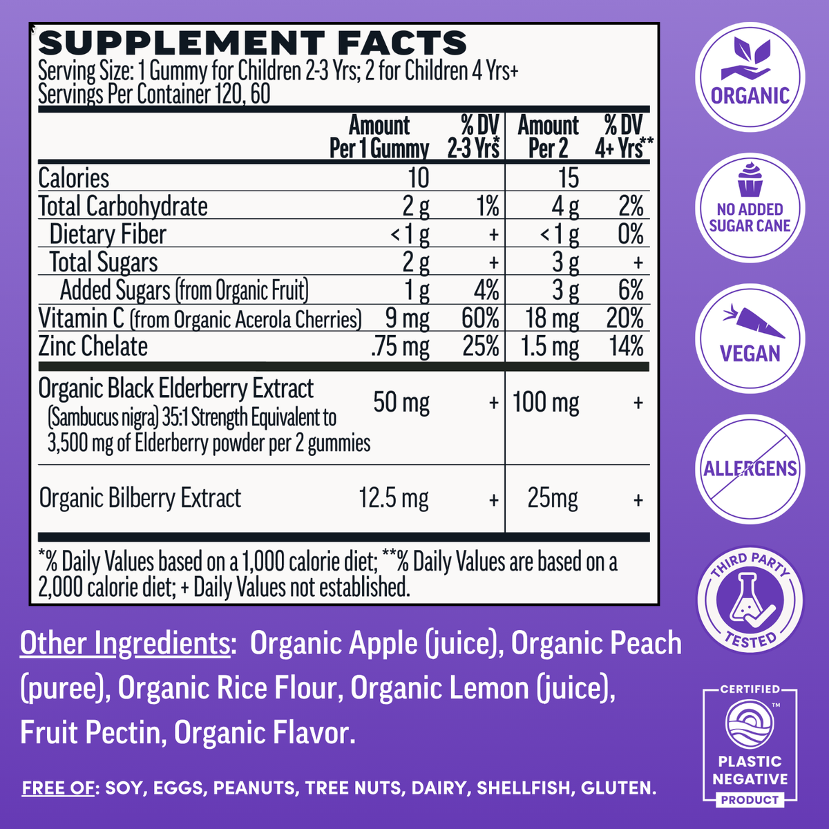 Llama Naturals Kids Elderberry Immunity Gummies (120 ct)