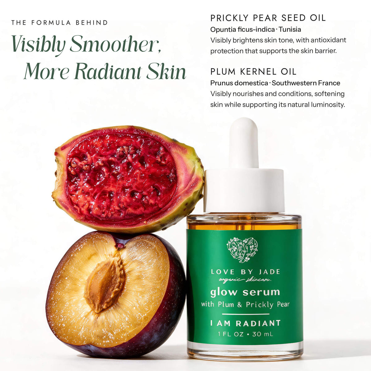 Love by Jade Glow Face Serum with Plum & Prickly Pear