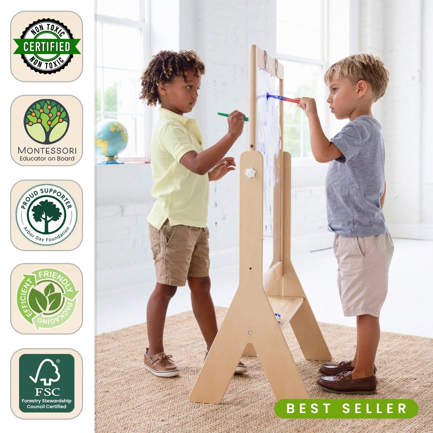 Little Partners Peek-A-Boo Adjustable Height Art Easel