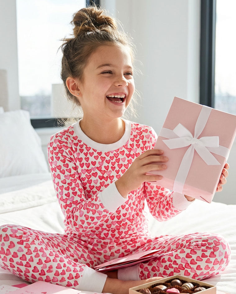 12|12 The Organic Long Sleeve Pajama Set [Sweethearts]