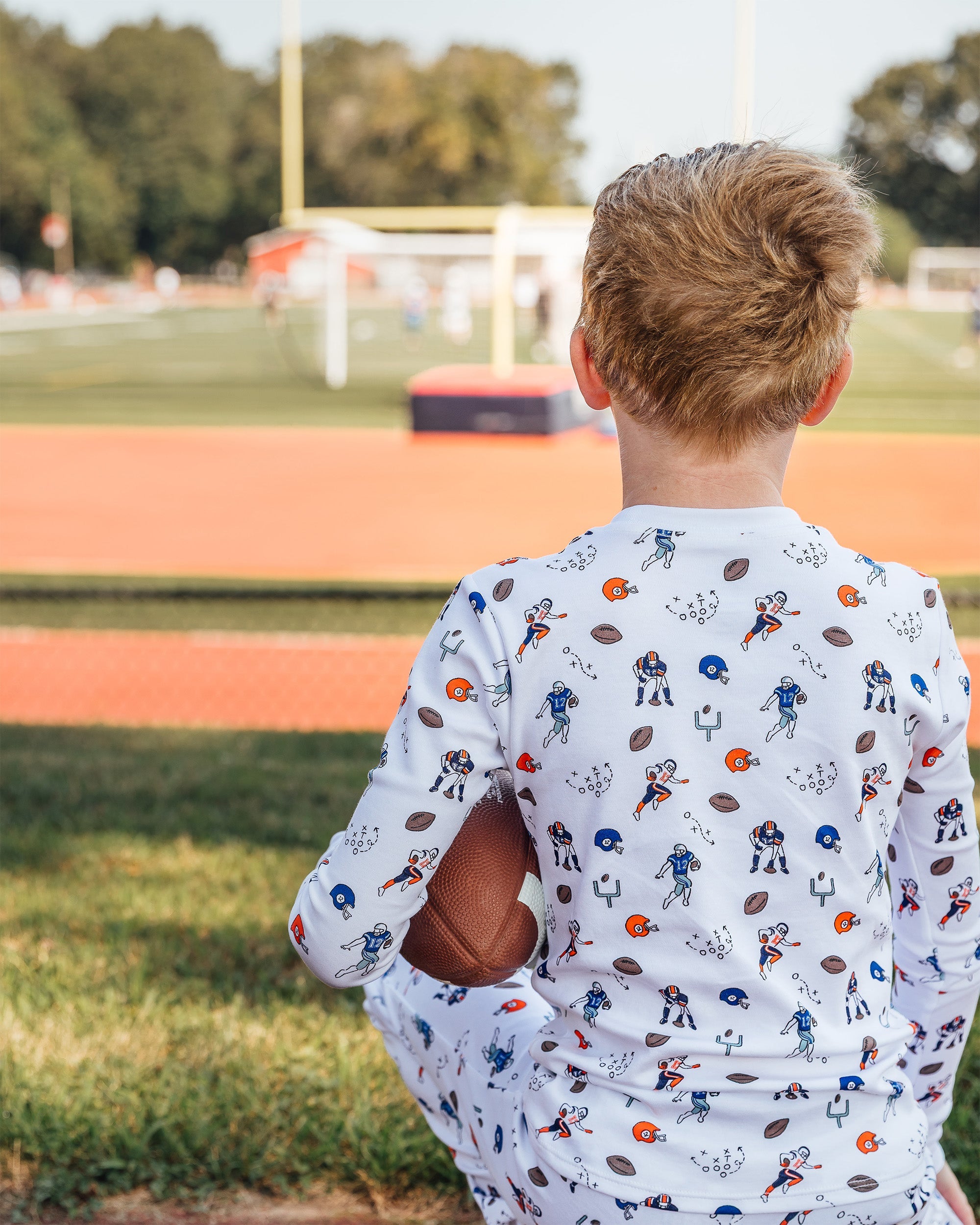 12|12 The Organic Long Sleeve Pajama Set [Football]