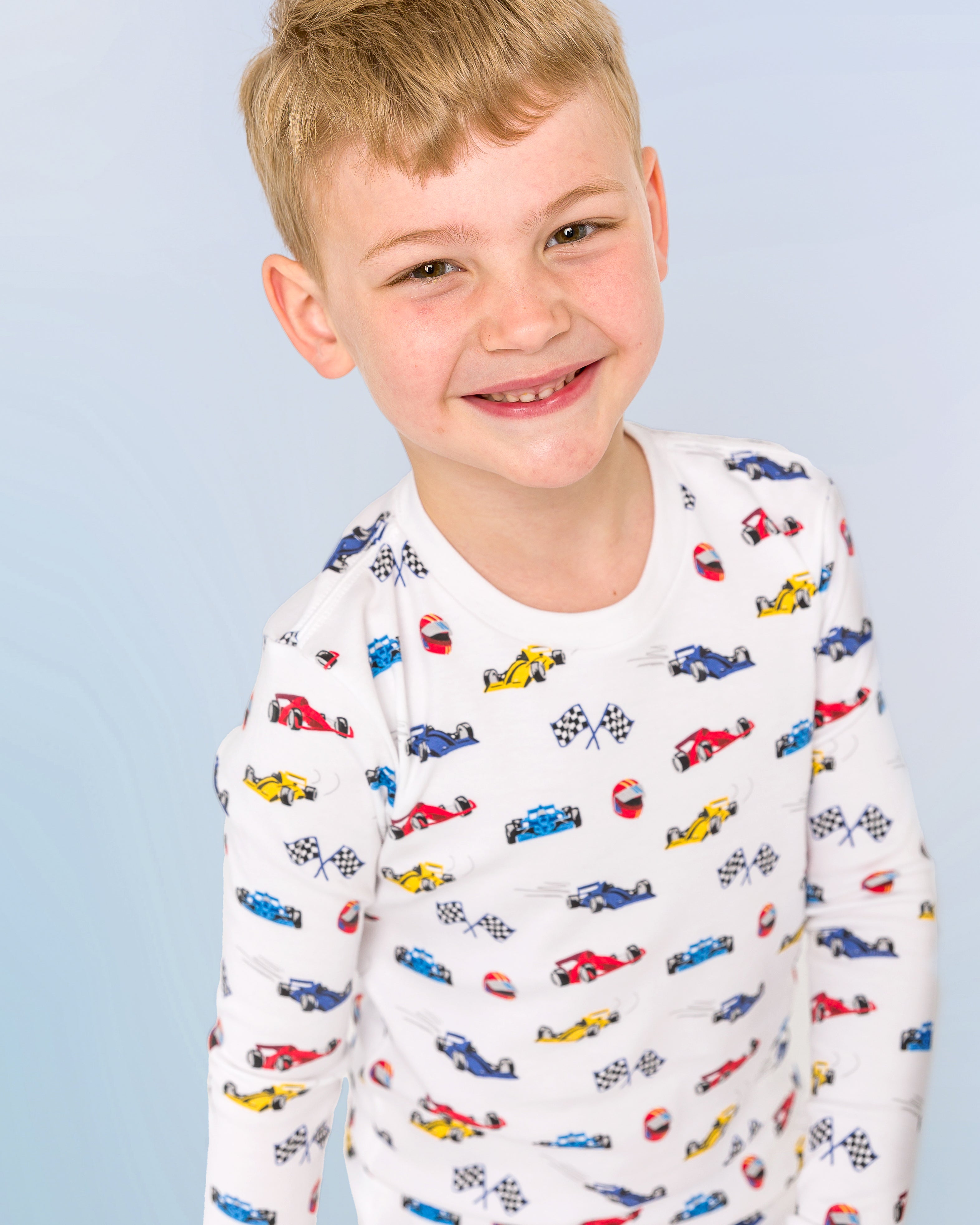 12|12 The Organic Long Sleeve Pajama Set [Race Cars]