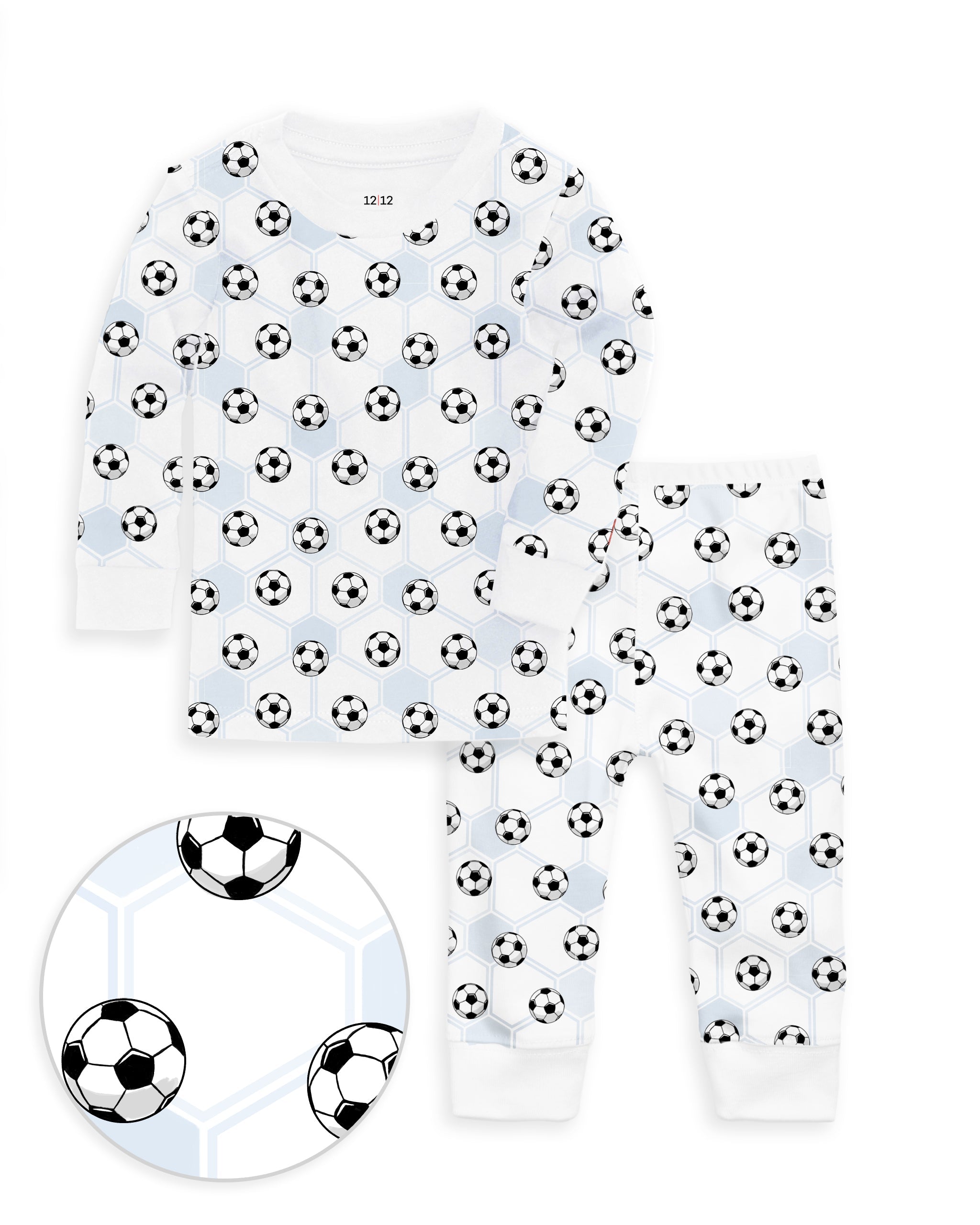 12|12 The Organic Long Sleeve Pajama Set [Soccer]