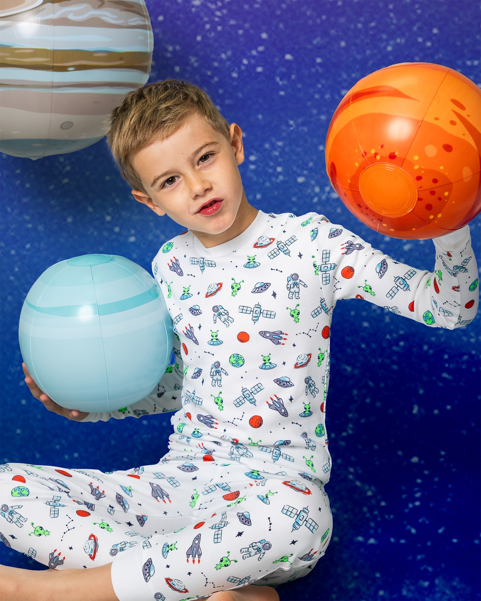 12|12 The Organic Long Sleeve Pajama Set [Aliens and Astronauts]