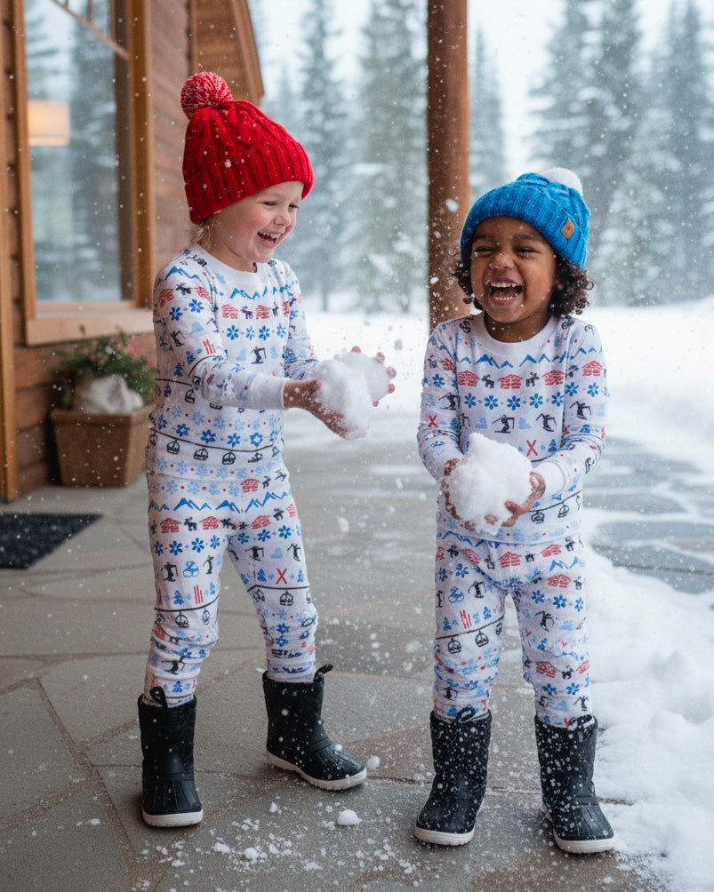 12|12  Organic Long Sleeve Pajama Set [Alpine Ski]