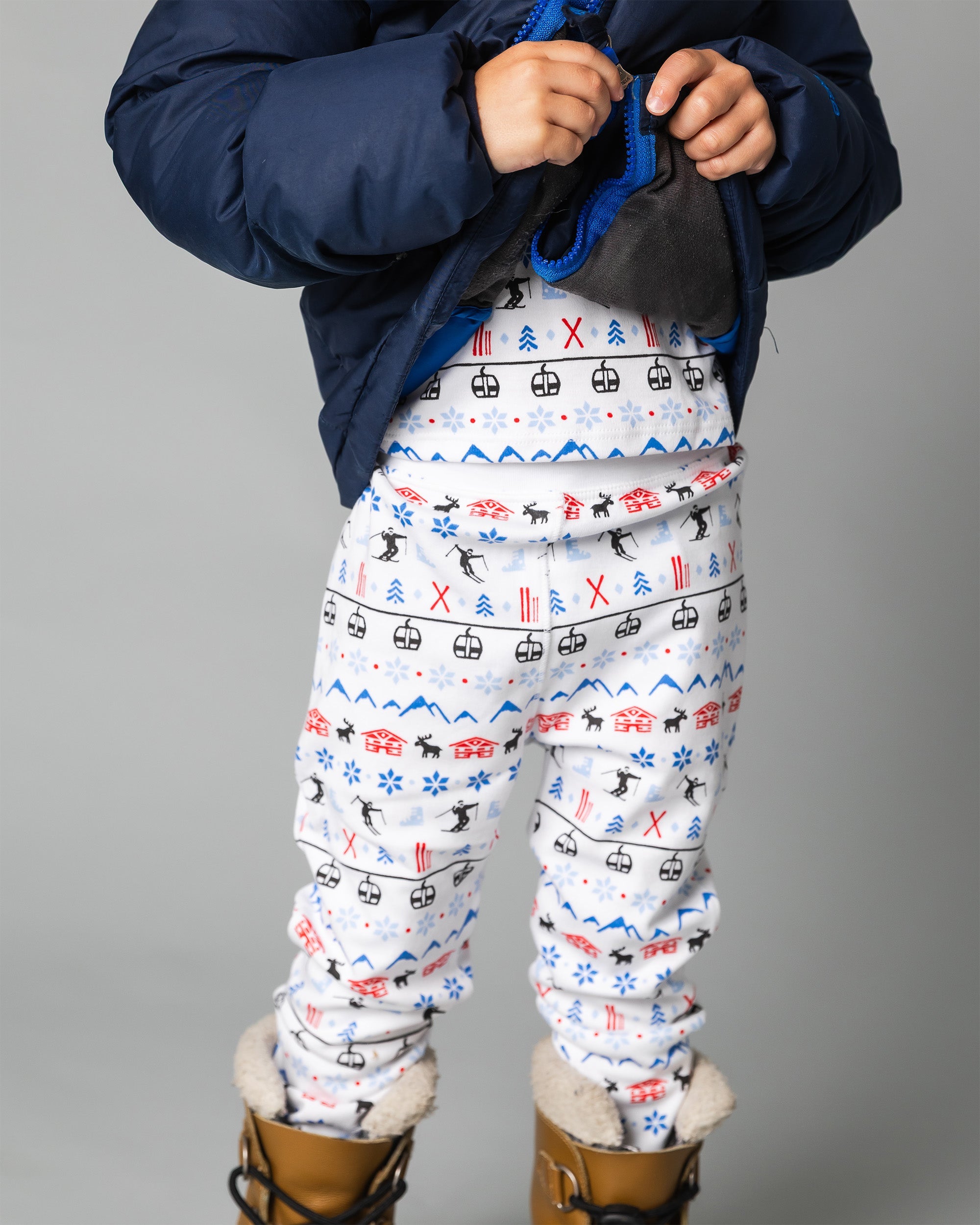 12|12  Organic Long Sleeve Pajama Set [Alpine Ski]