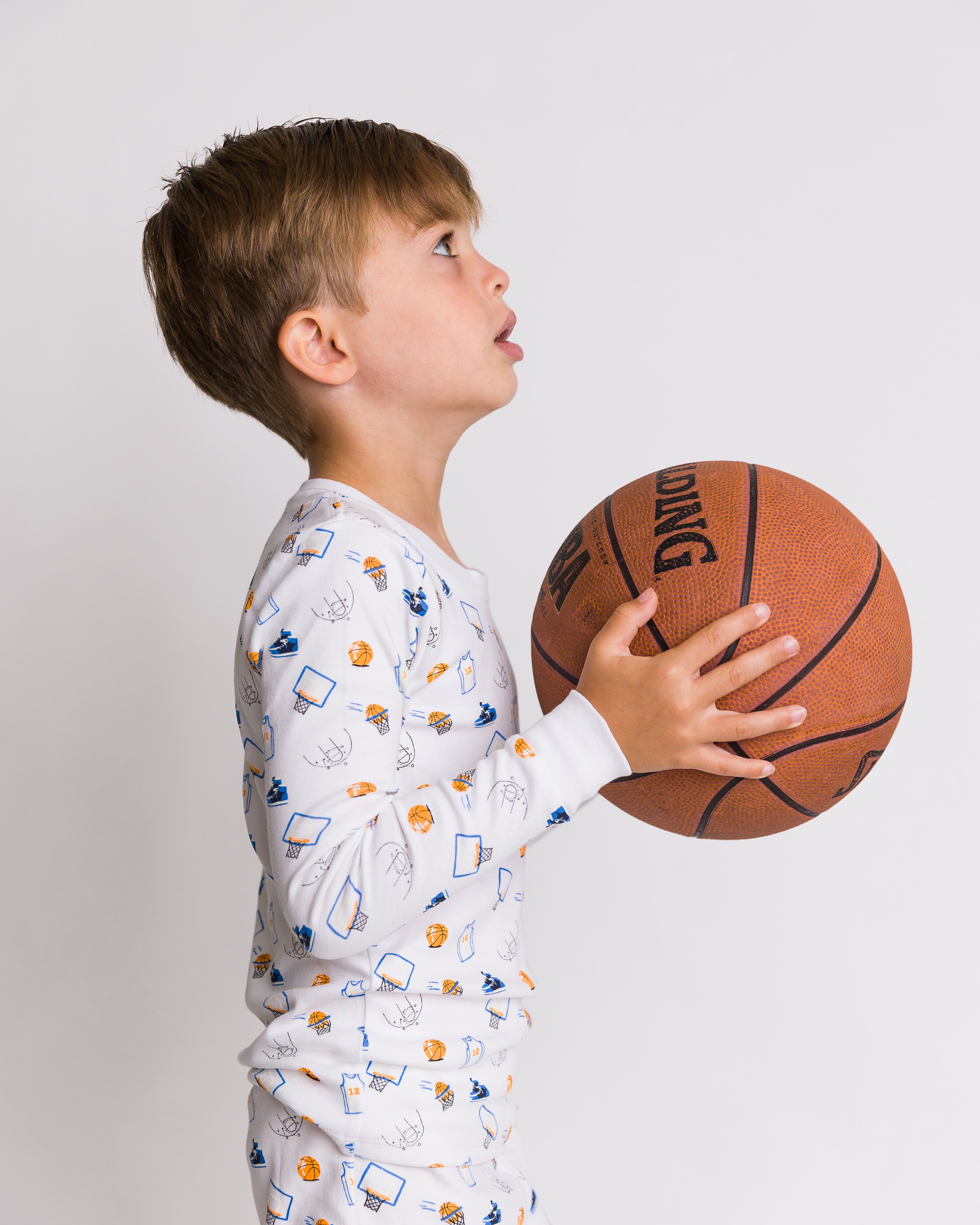 12|12 The Organic Long Sleeve Pajama Set [Basketball]