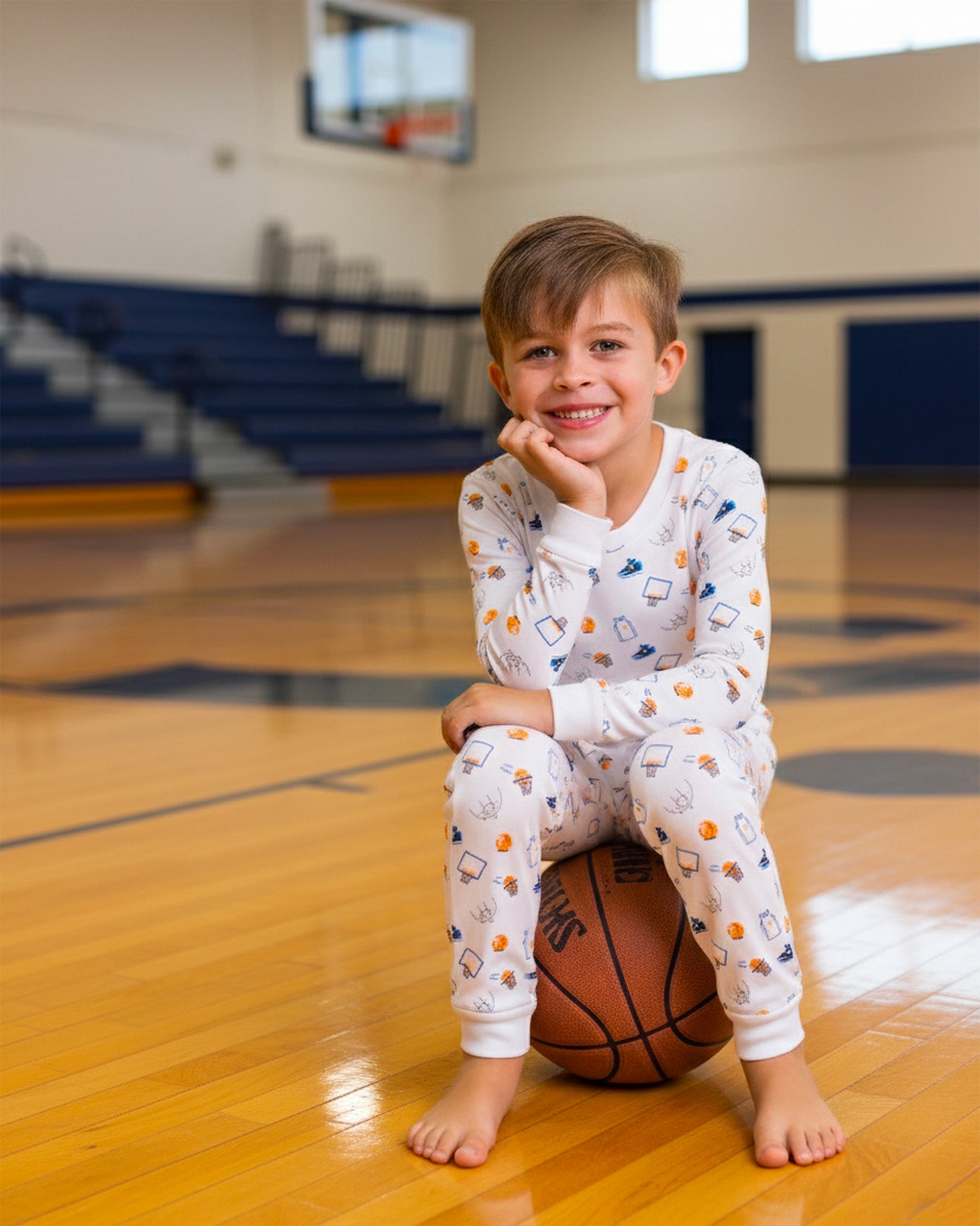 12|12 The Organic Long Sleeve Pajama Set [Basketball]