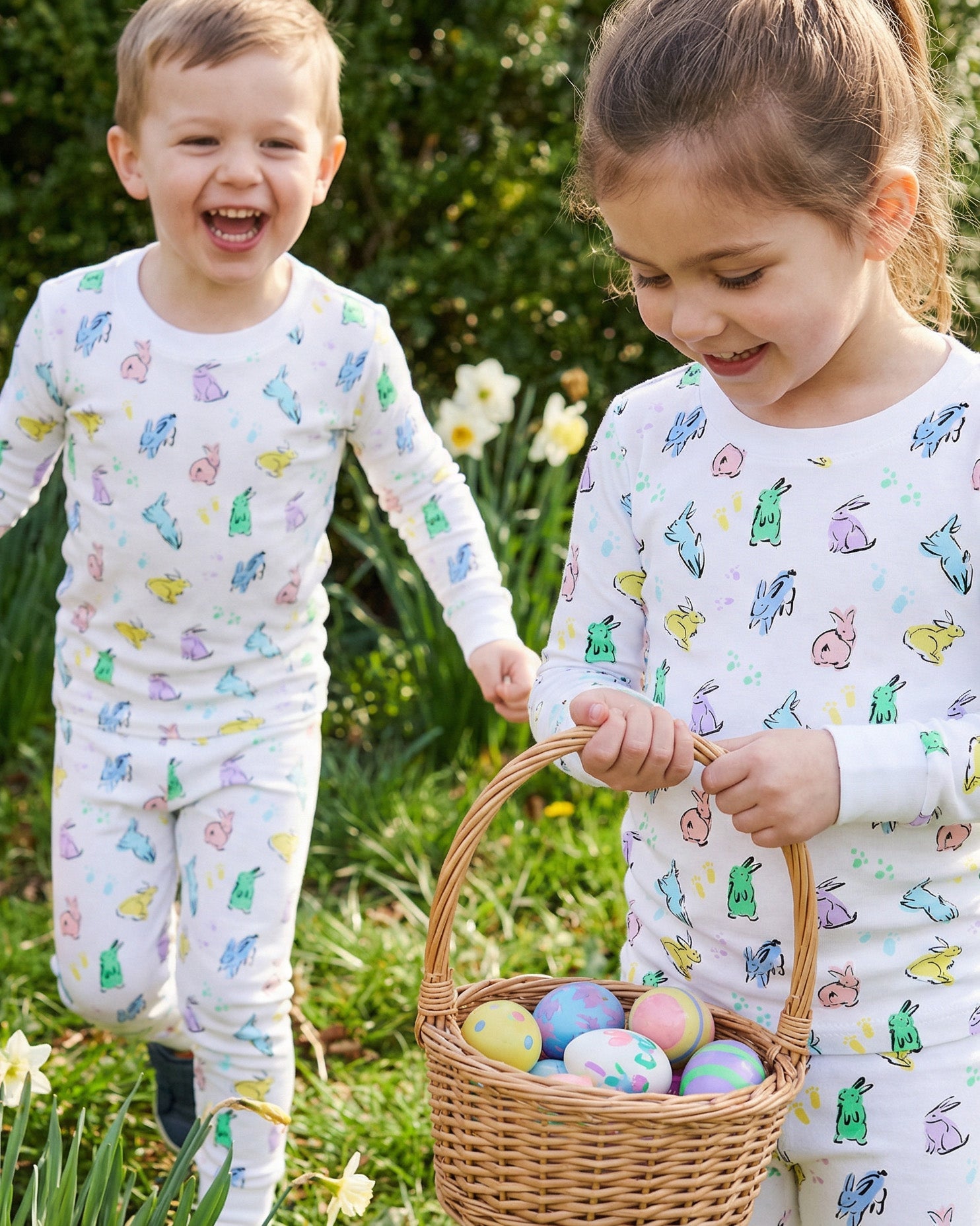 12|12 The Organic Long Sleeve Pajama Set [Bunny Hop]