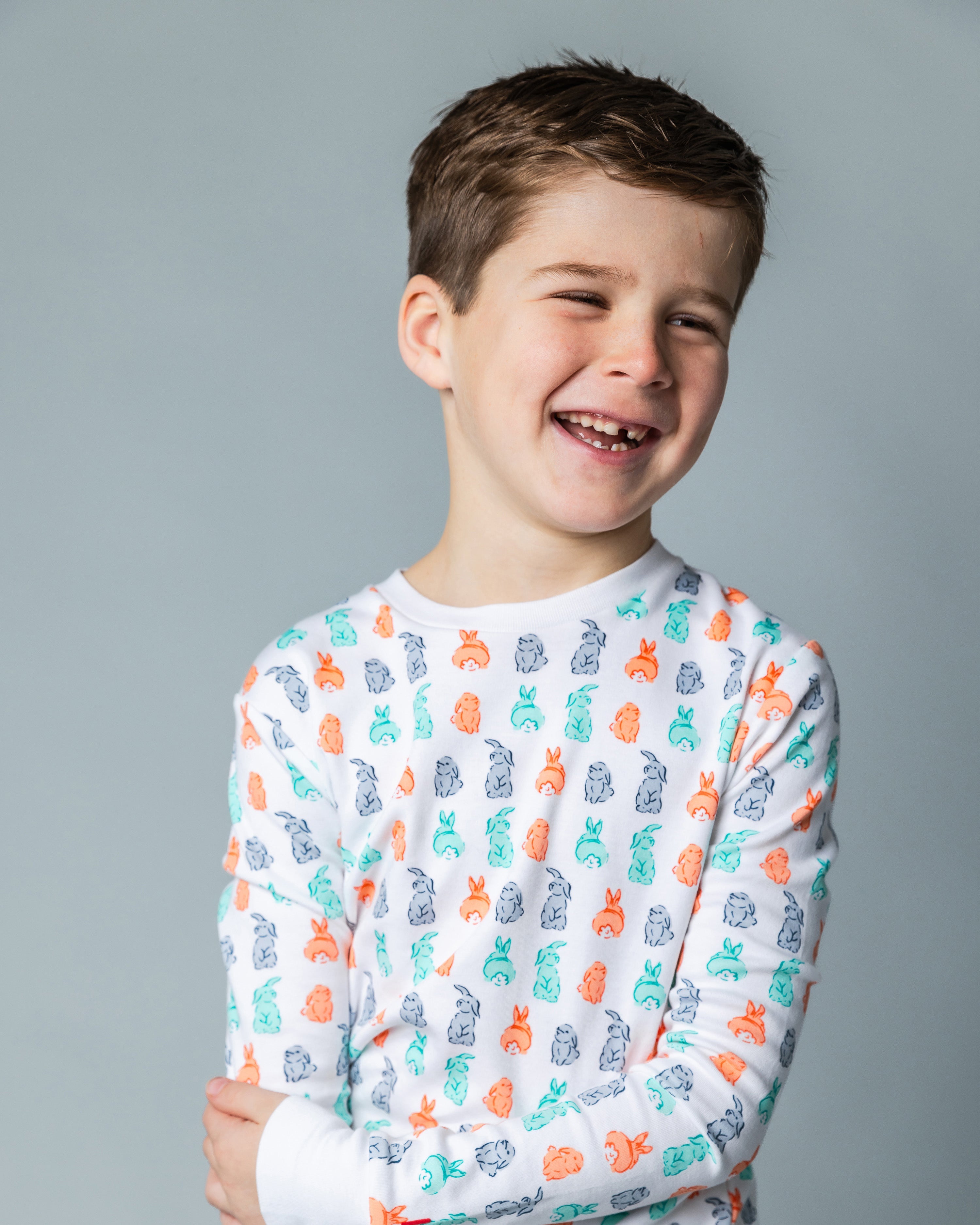 12|12 The Organic Long Sleeve Pajama Set [Bunny Tails]