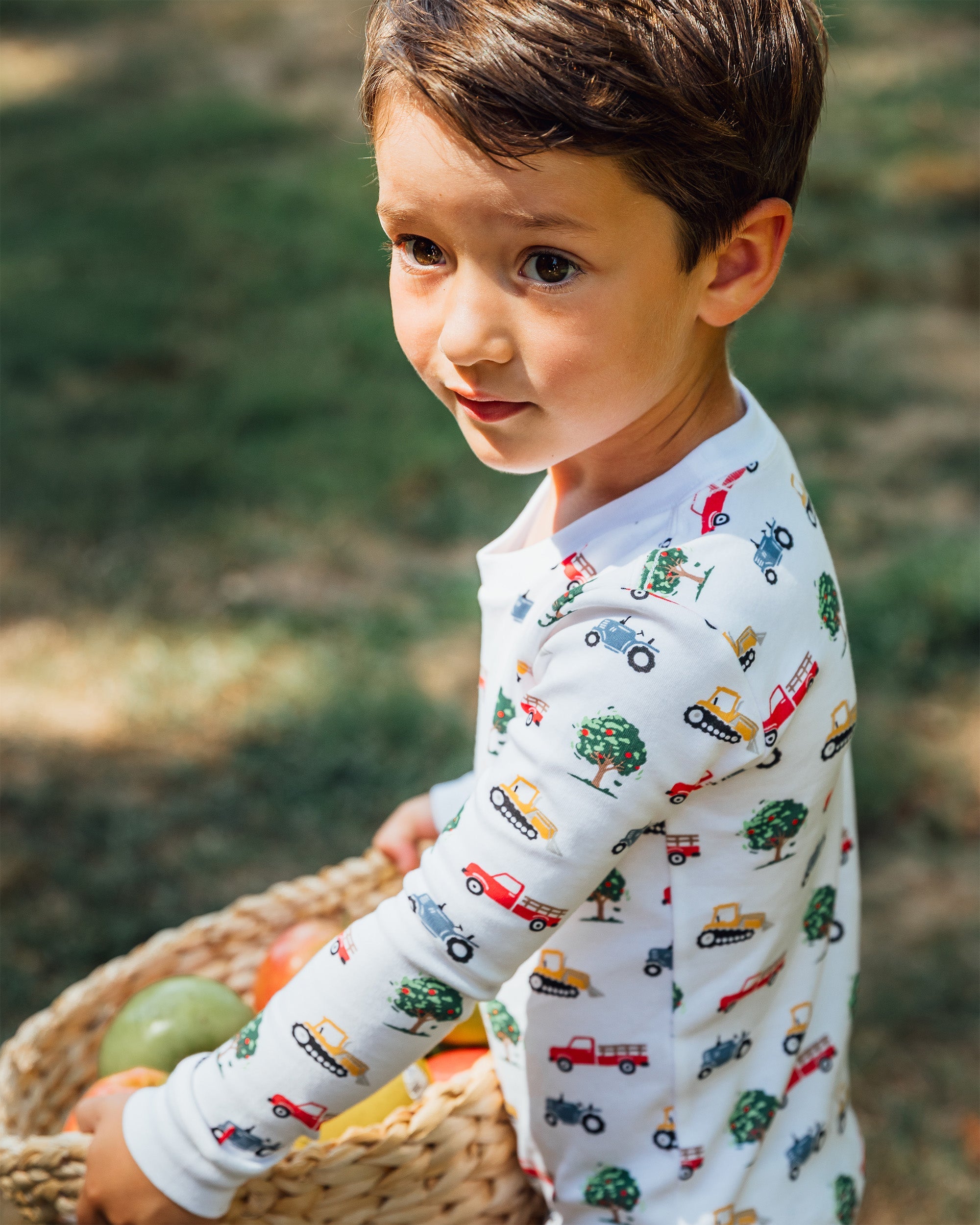 12|12 The Organic Long Sleeve Pajama Set [Farm Trucks]