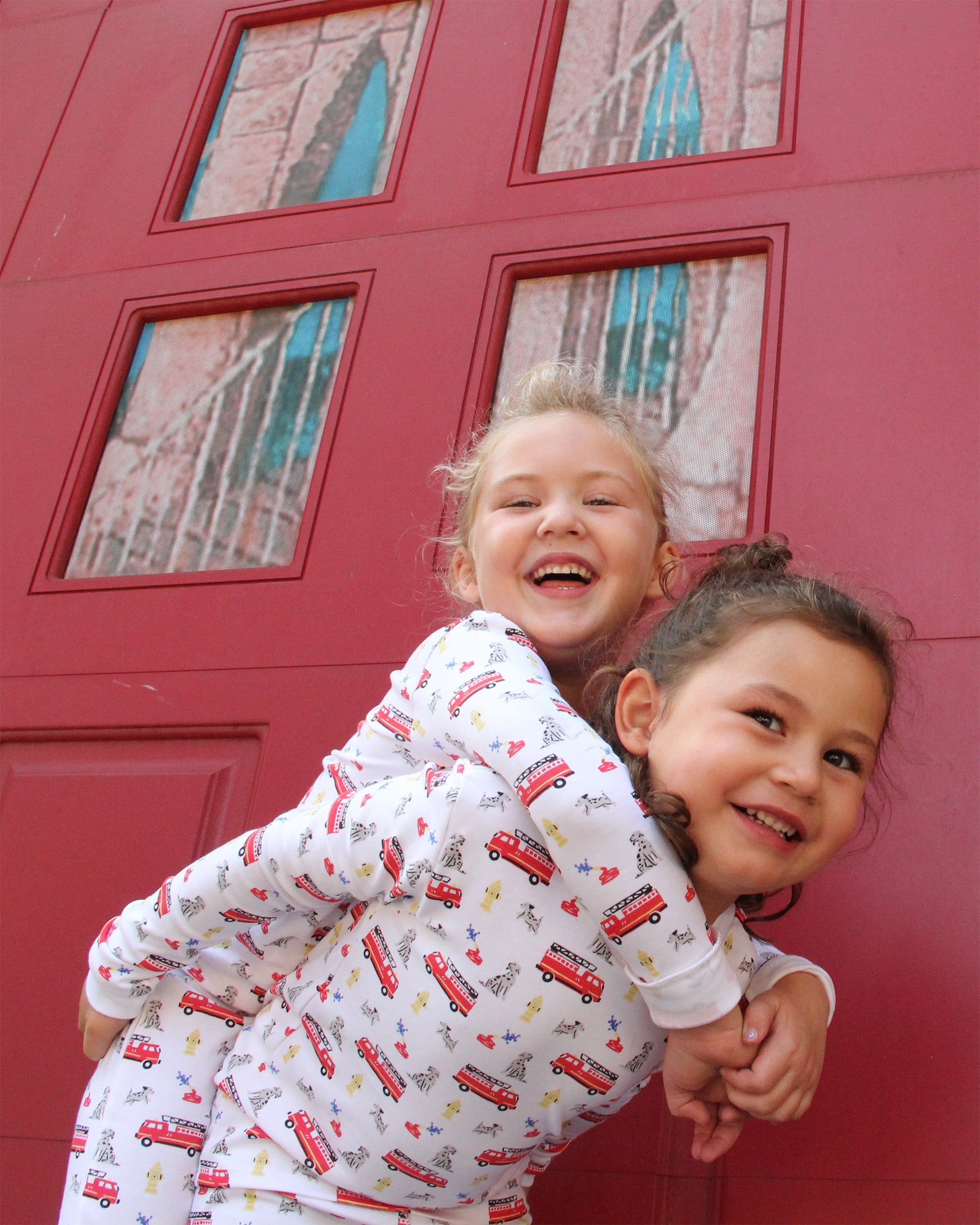 12|12 The Organic Long Sleeve Pajama Set [Fire Trucks]