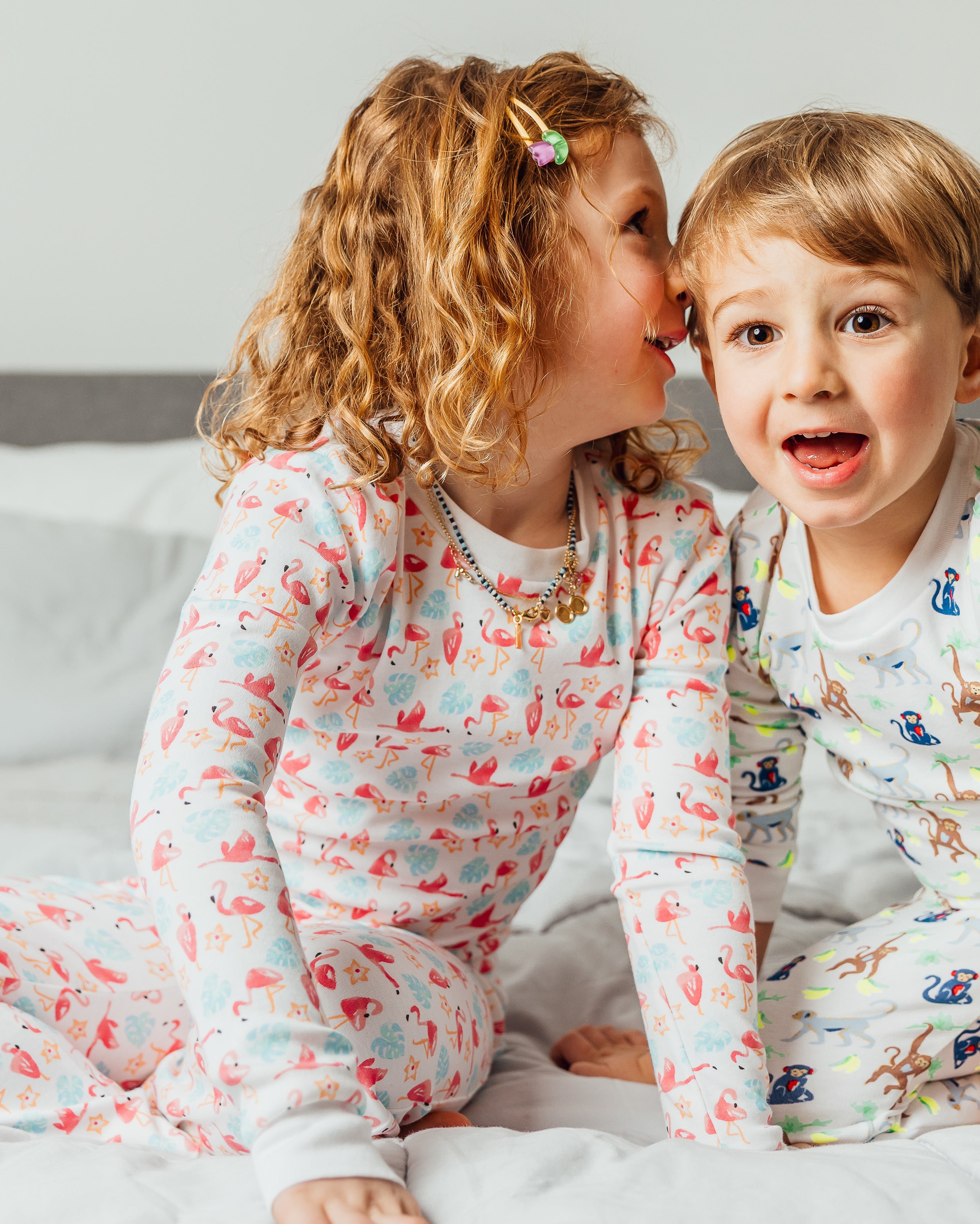 12|12 The Organic Long Sleeve Pajama Set [Flamingos]