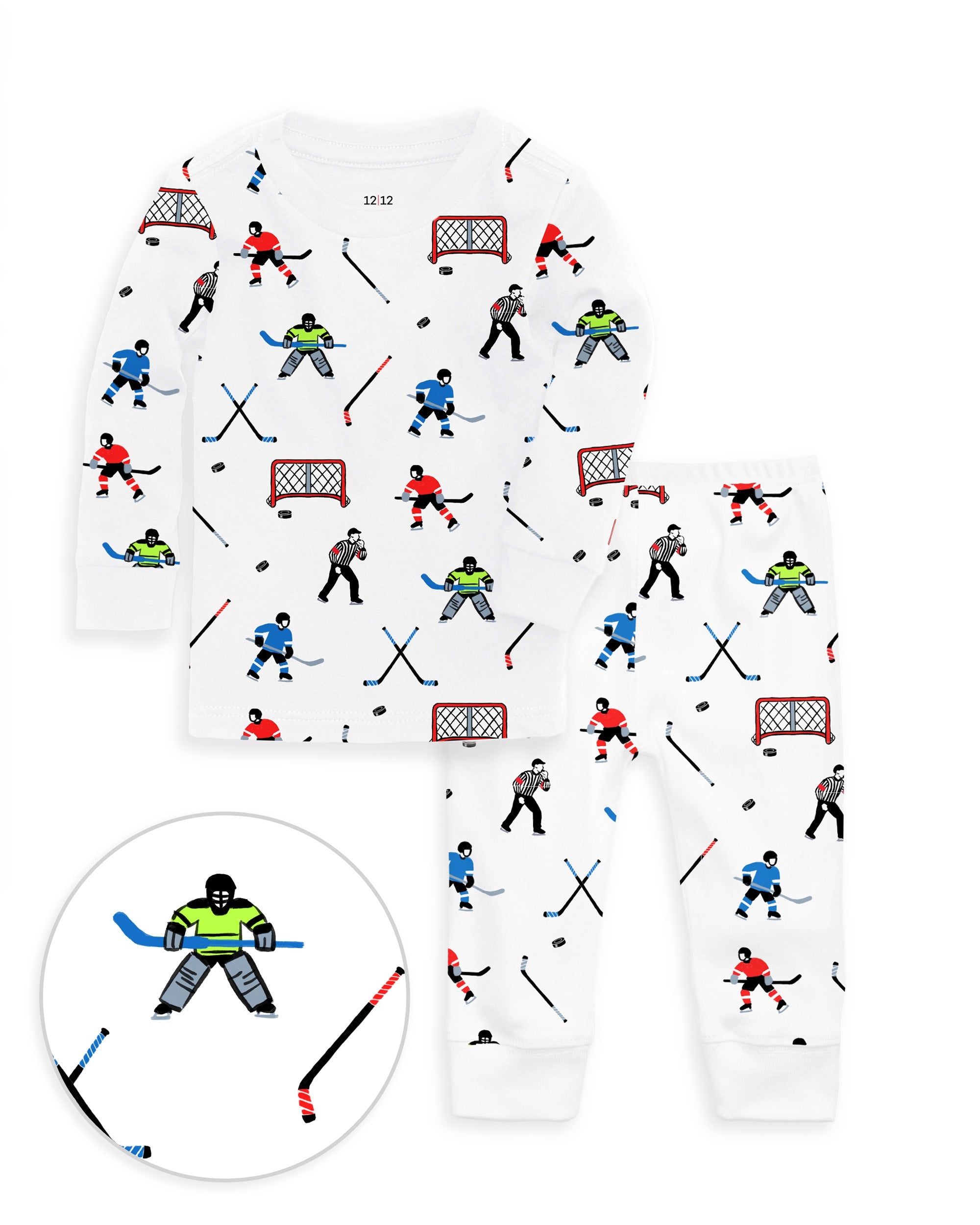 12|12 The Organic Long Sleeve Pajama Set [Hockey]
