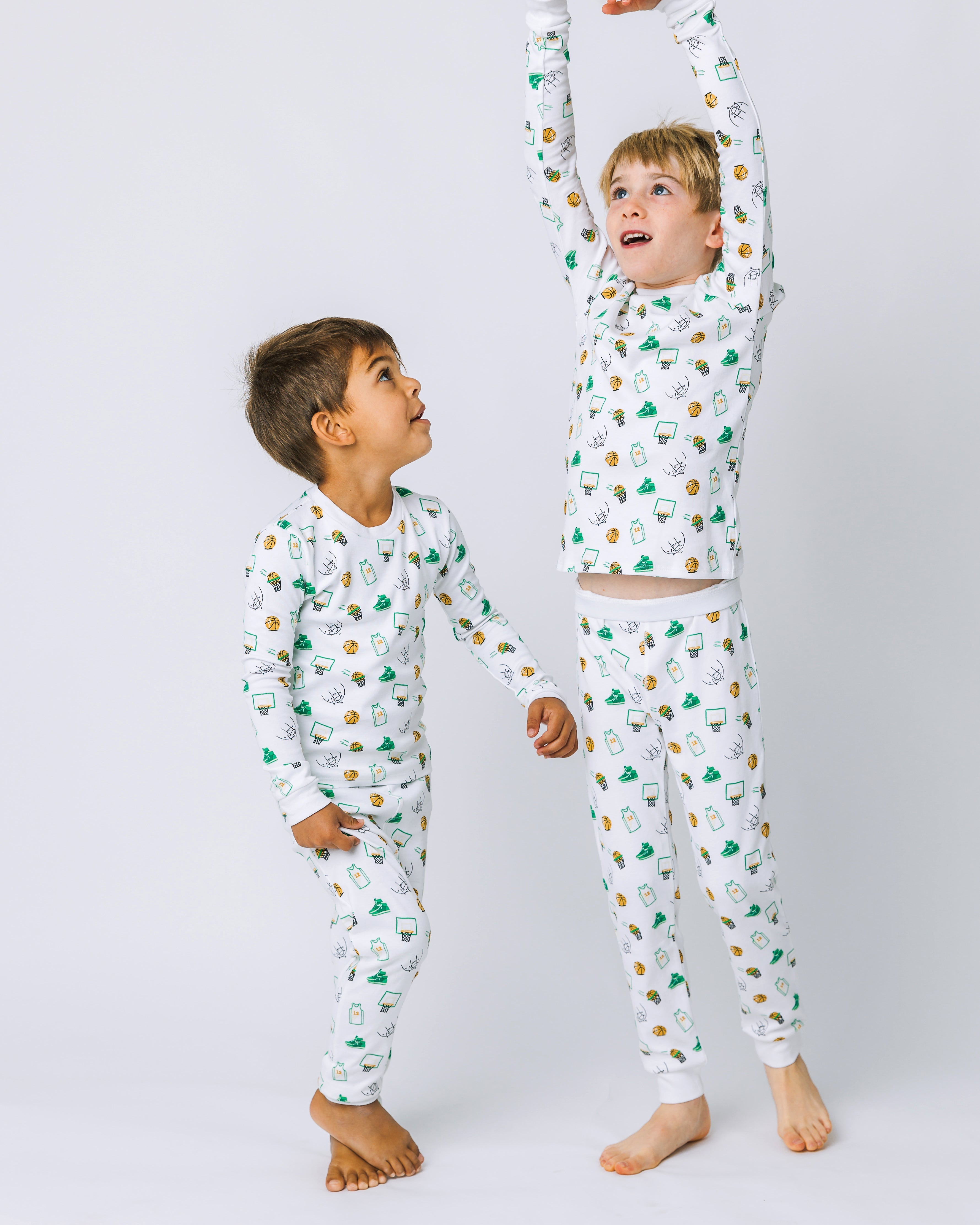 12|12 The Organic Long Sleeve Pajama Set [Hoops]