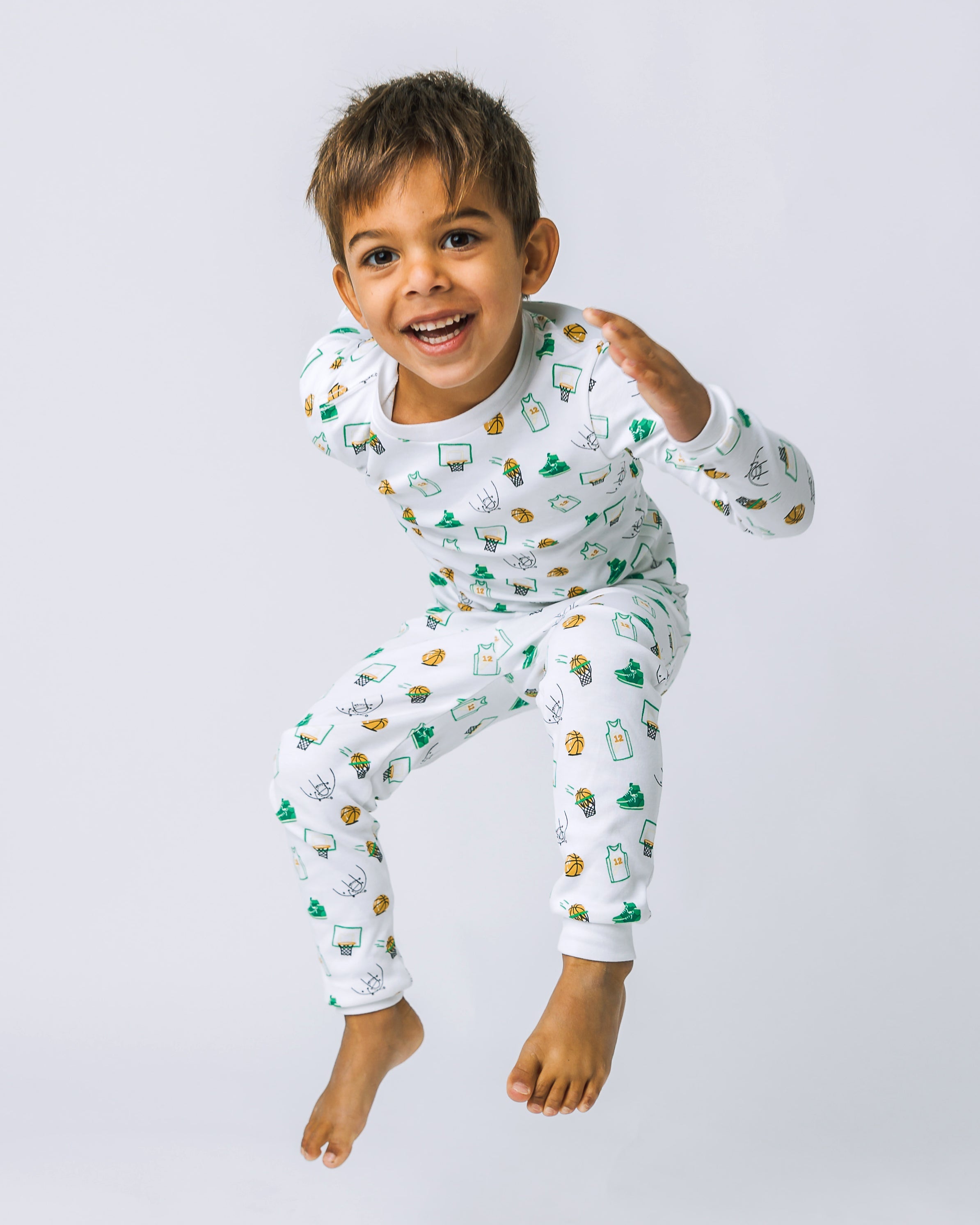 12|12 The Organic Long Sleeve Pajama Set [Hoops]