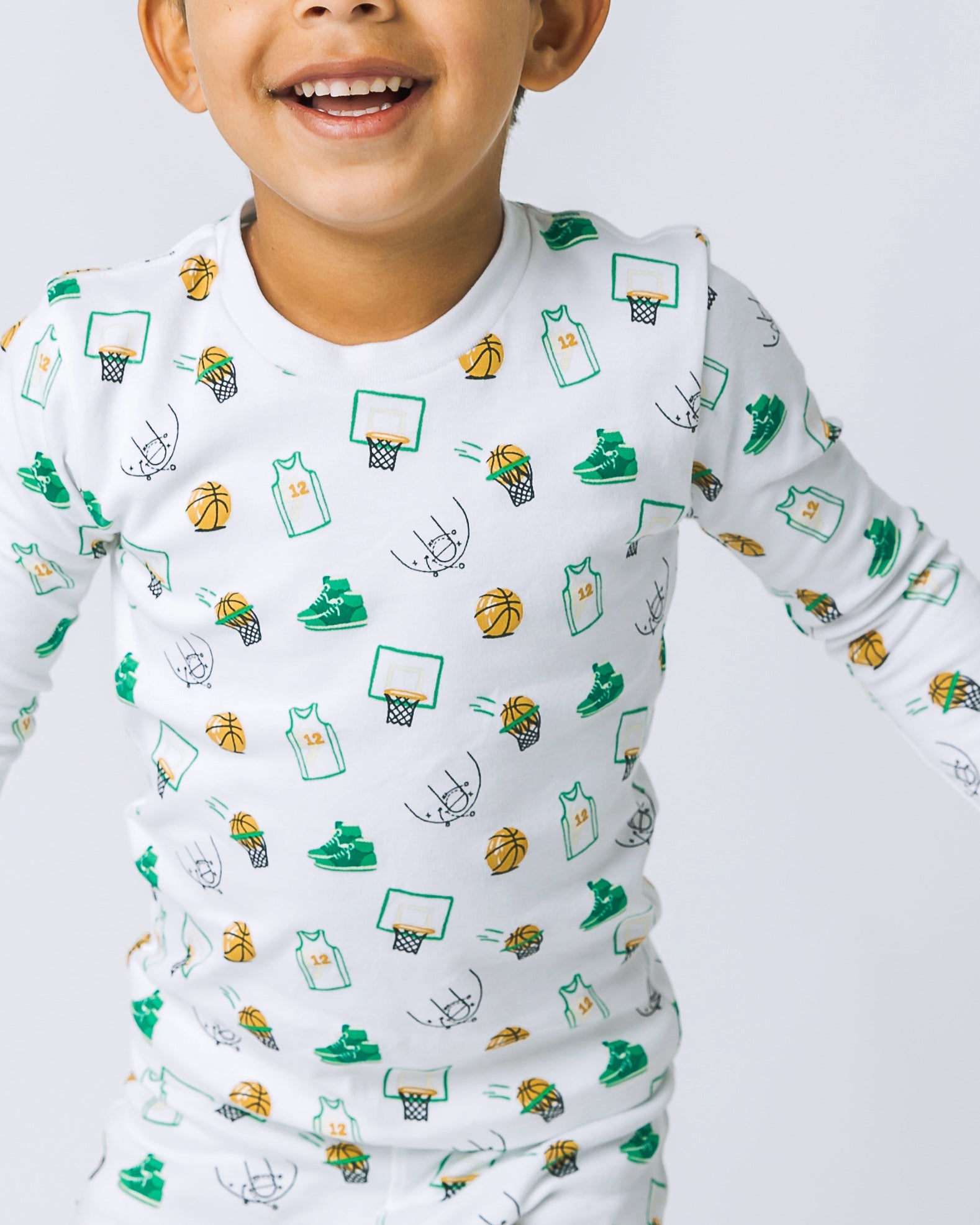 12|12 The Organic Long Sleeve Pajama Set [Hoops]