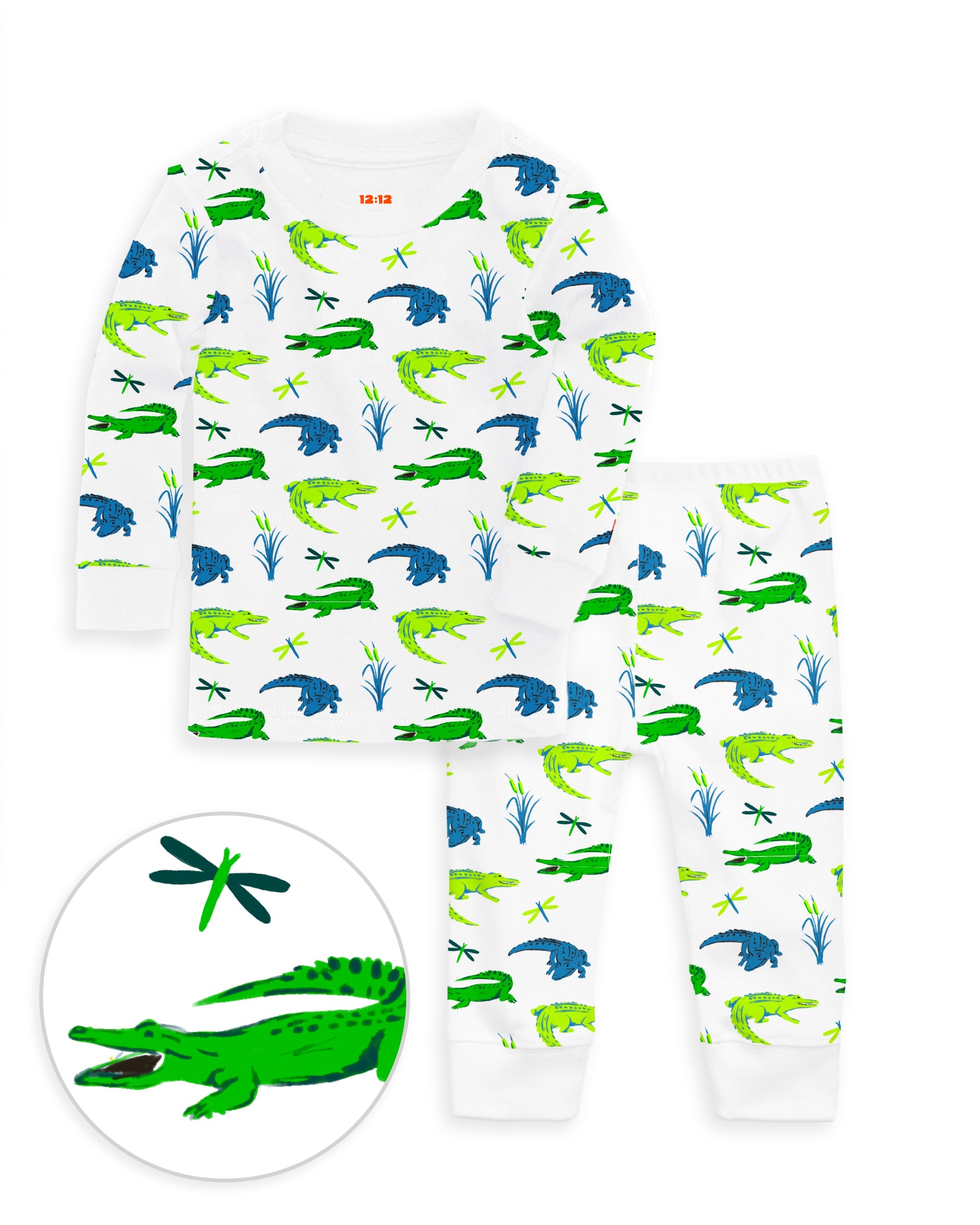 12|12 The Organic Long Sleeve Pajama Set [Later Gator]