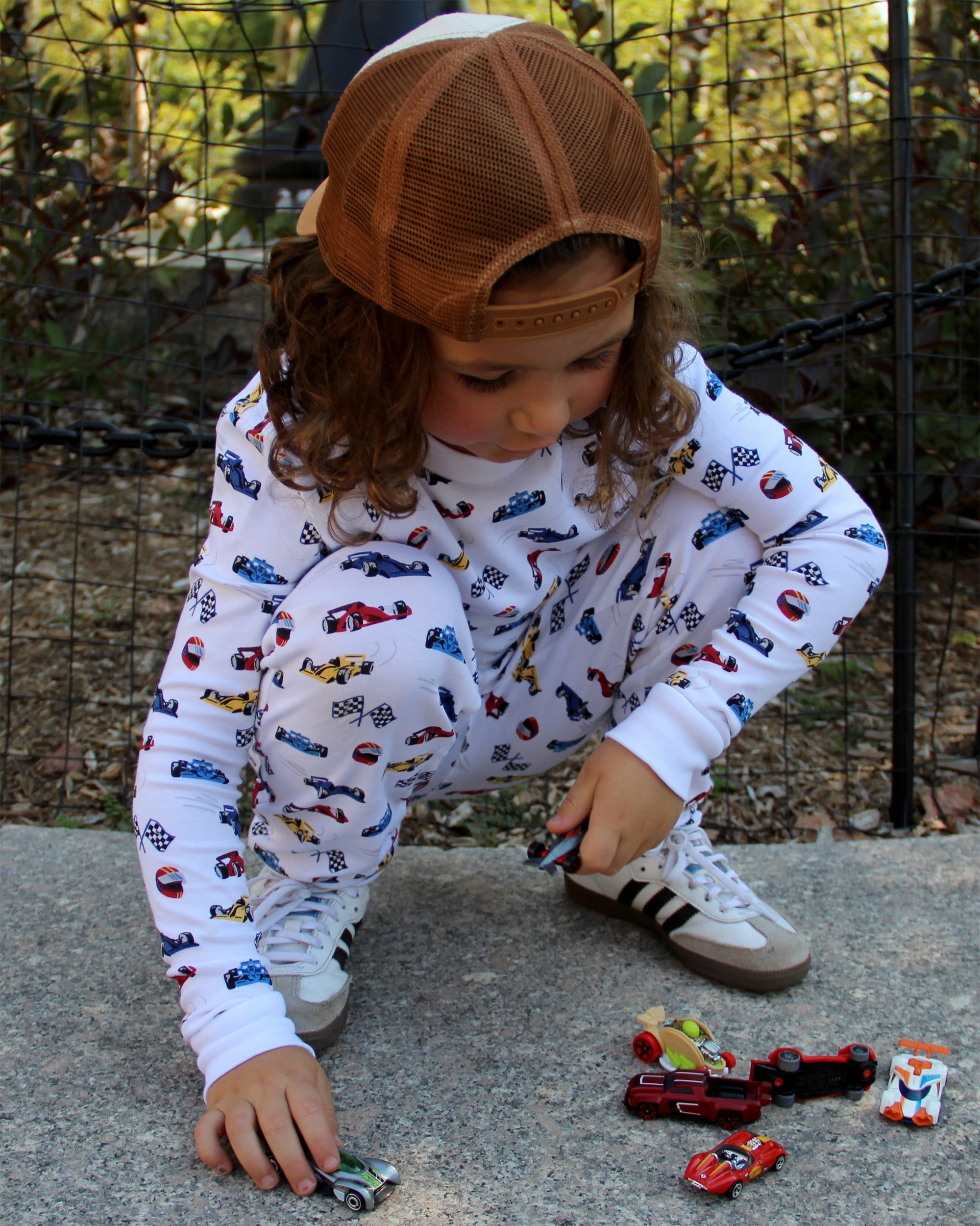 12|12 The Organic Long Sleeve Pajama Set [Race Cars]