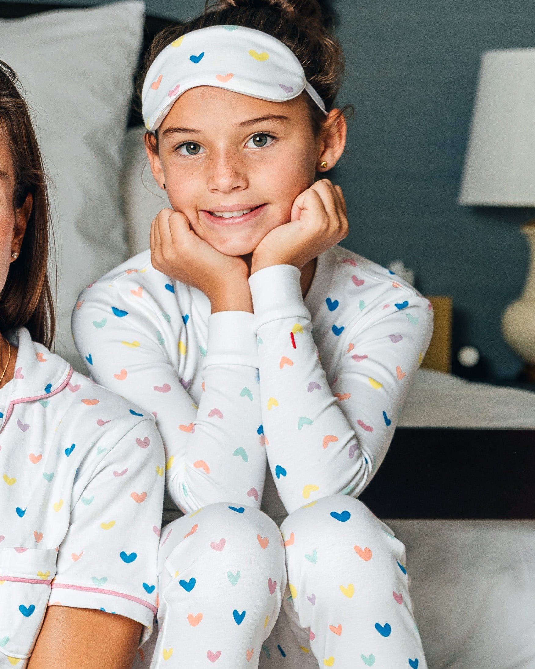 12|12 The Organic Long Sleeve Pajama Set [Rainbow Hearts]