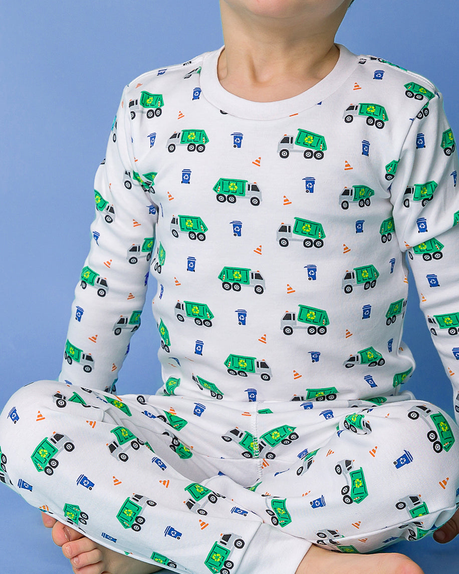 12|12 The Organic Long Sleeve Pajama Set [Recycling Trucks]
