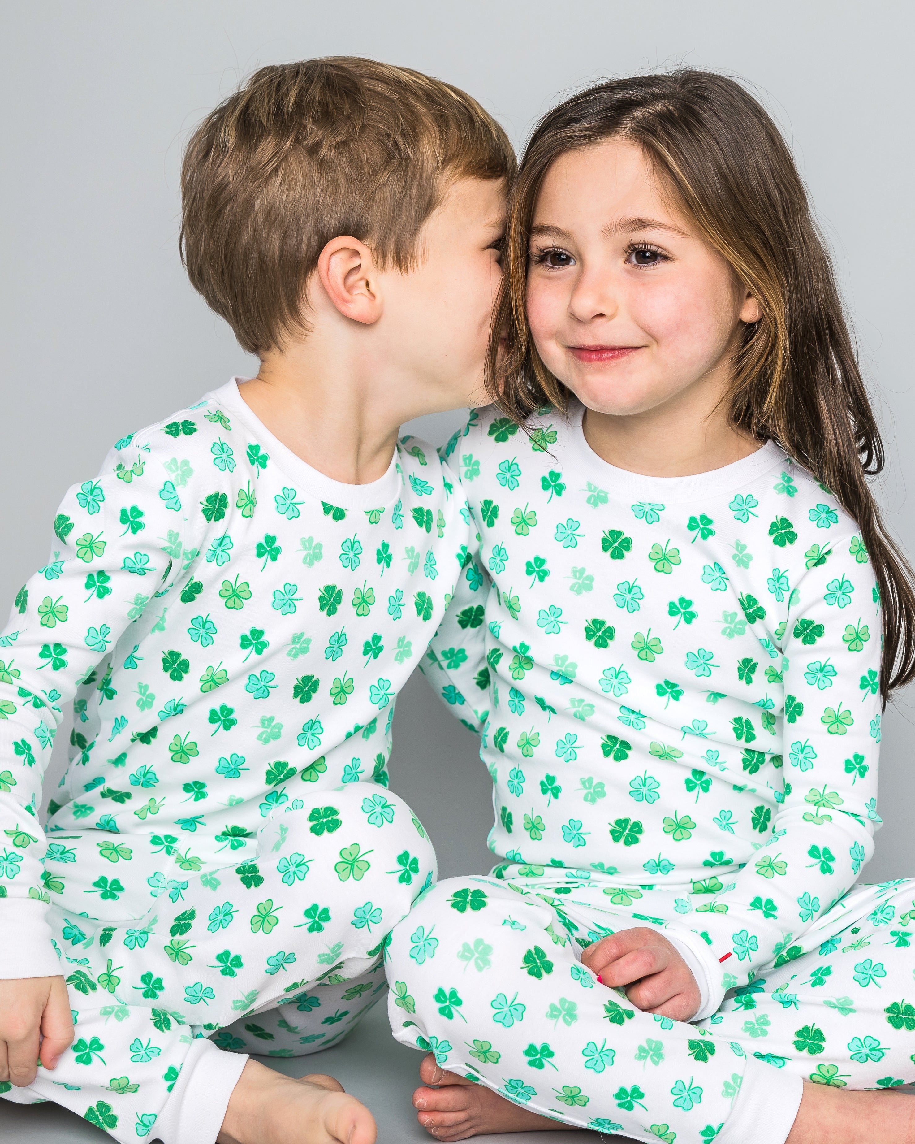 12|12 The Organic Long Sleeve Pajama Set [Shamrocks]