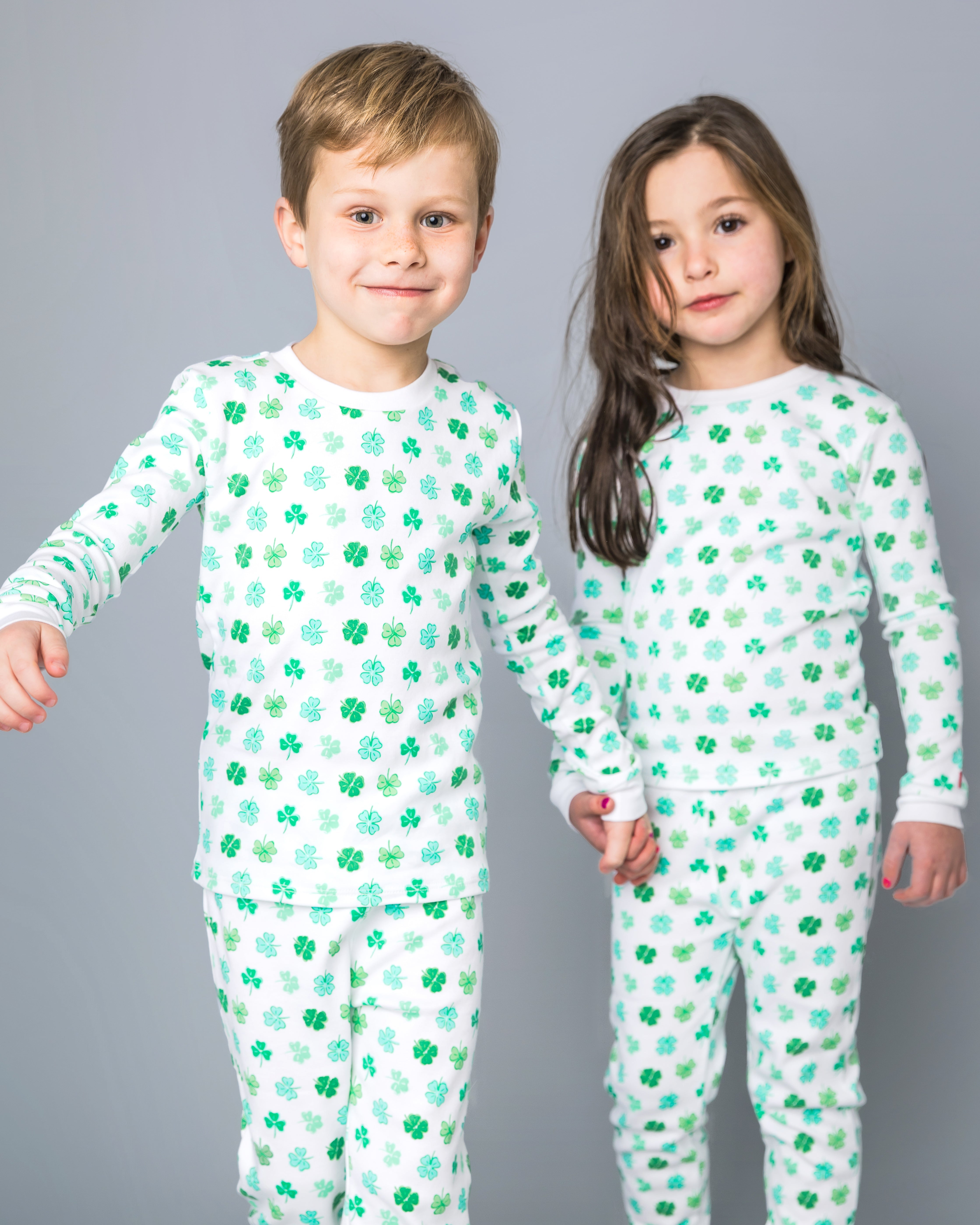 12|12 The Organic Long Sleeve Pajama Set [Shamrocks]