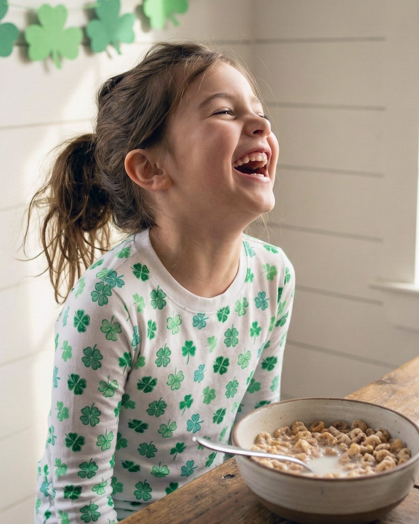 12|12 The Organic Long Sleeve Pajama Set [Shamrocks]