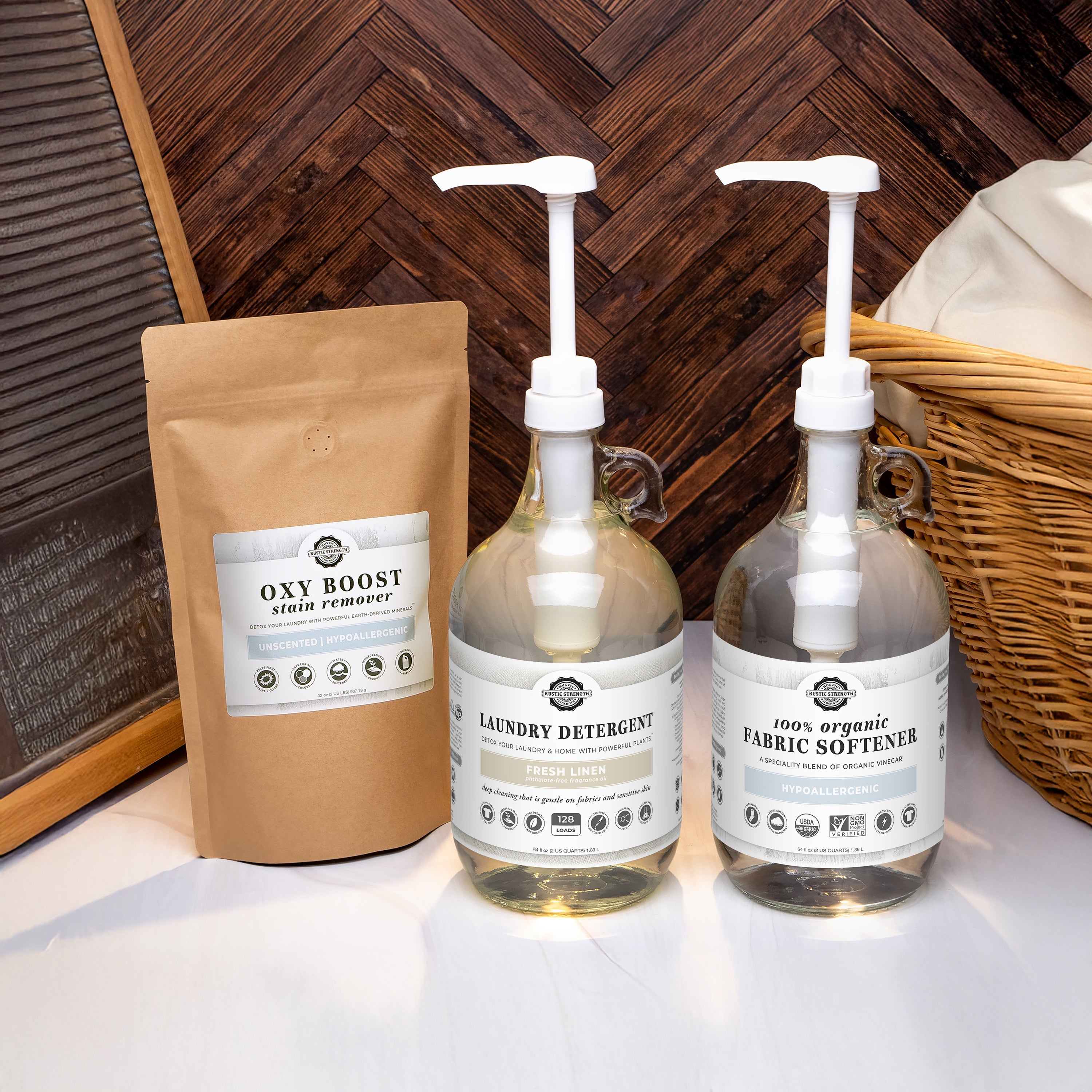 Rustic Strength Laundry Detox Set | Glass
