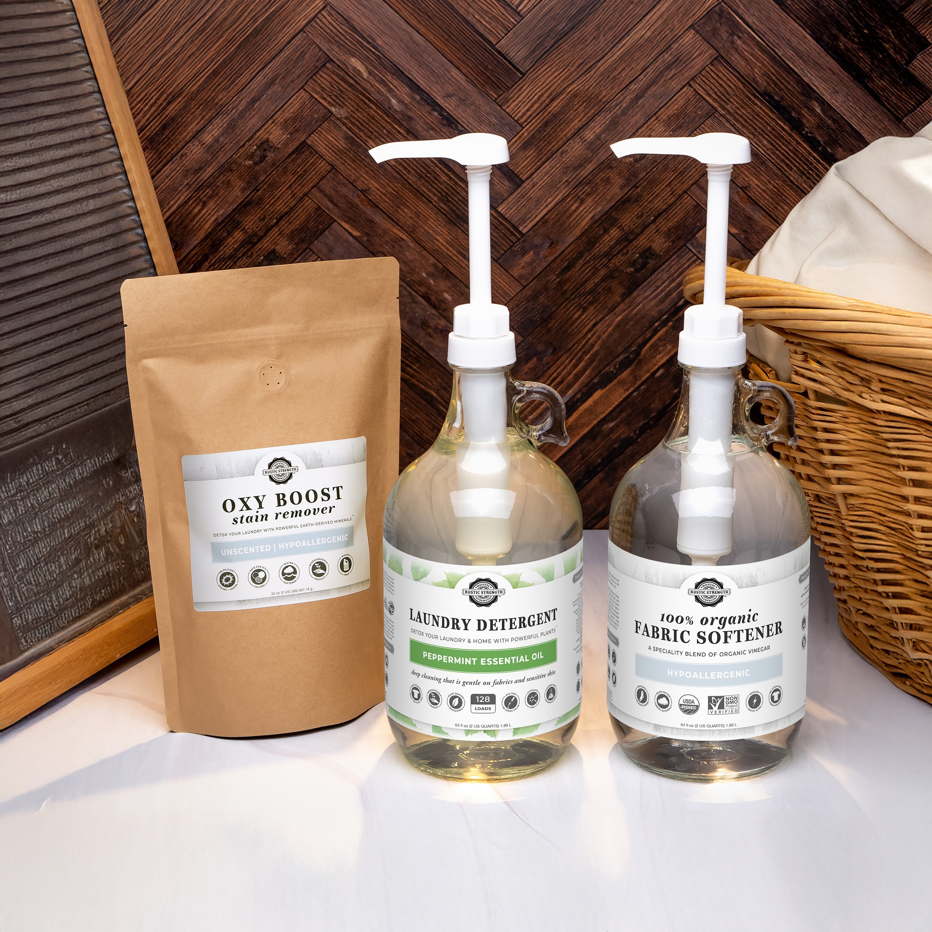 Rustic Strength Laundry Detox Set | Glass